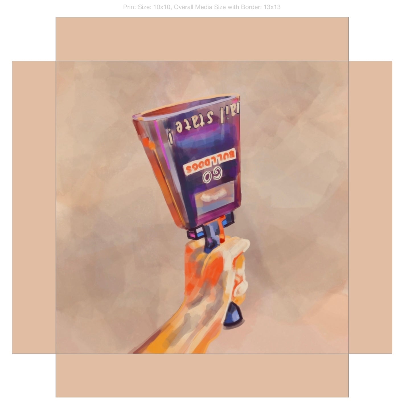More Cowbell (Neutral) Giclee on Gallery Wrapped Canvas