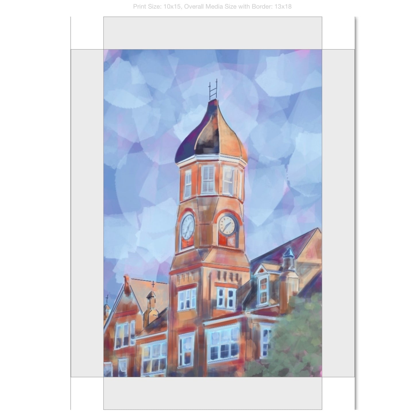 The W Giclee on Gallery Wrapped Canvas