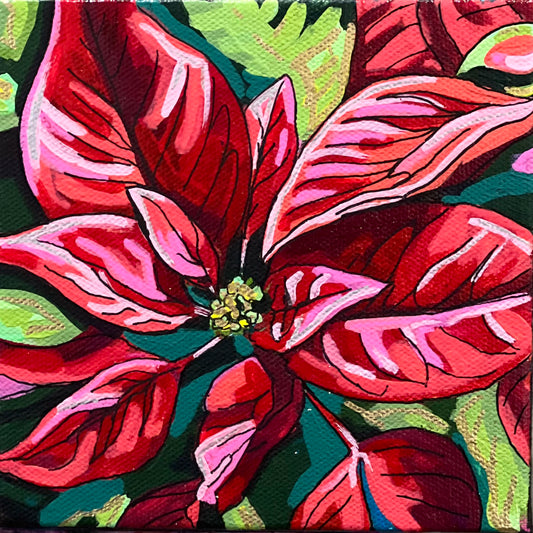 6” x 6” Poinsettia