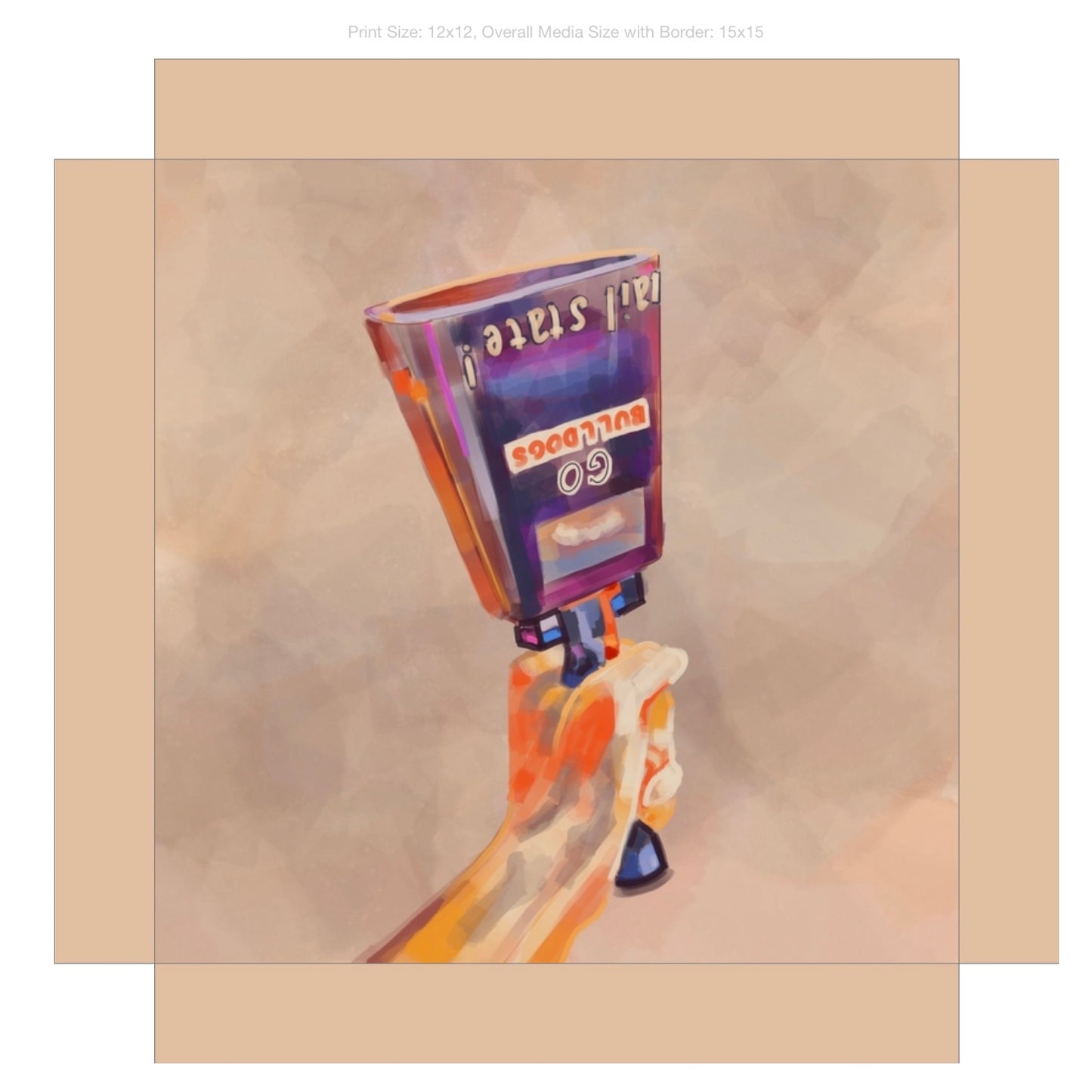 More Cowbell (Neutral) Giclee on Gallery Wrapped Canvas