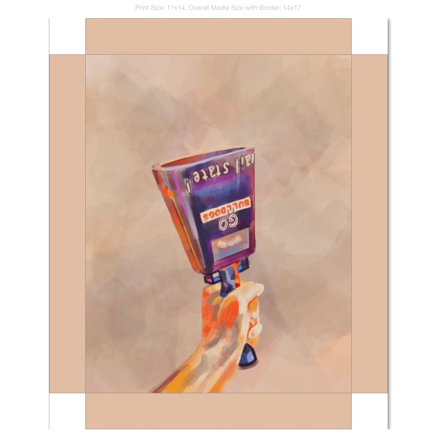 More Cowbell (Neutral) Giclee on Gallery Wrapped Canvas