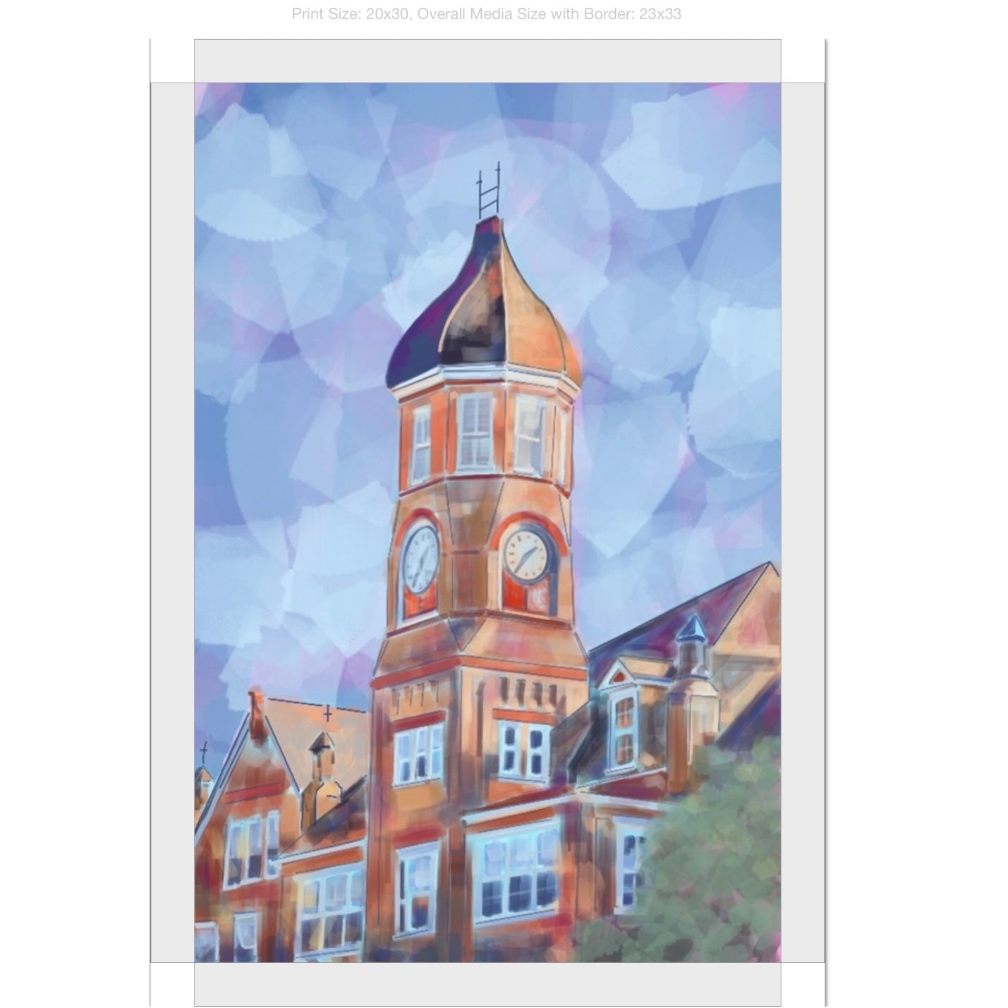 The W Giclee on Gallery Wrapped Canvas