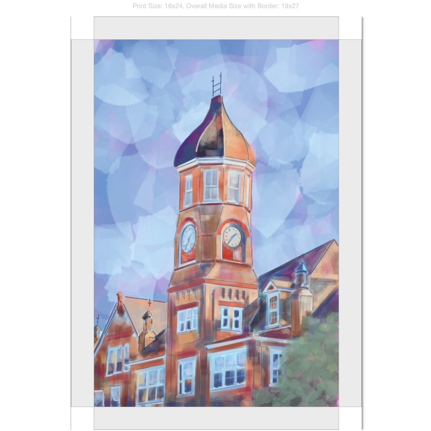 The W Giclee on Gallery Wrapped Canvas