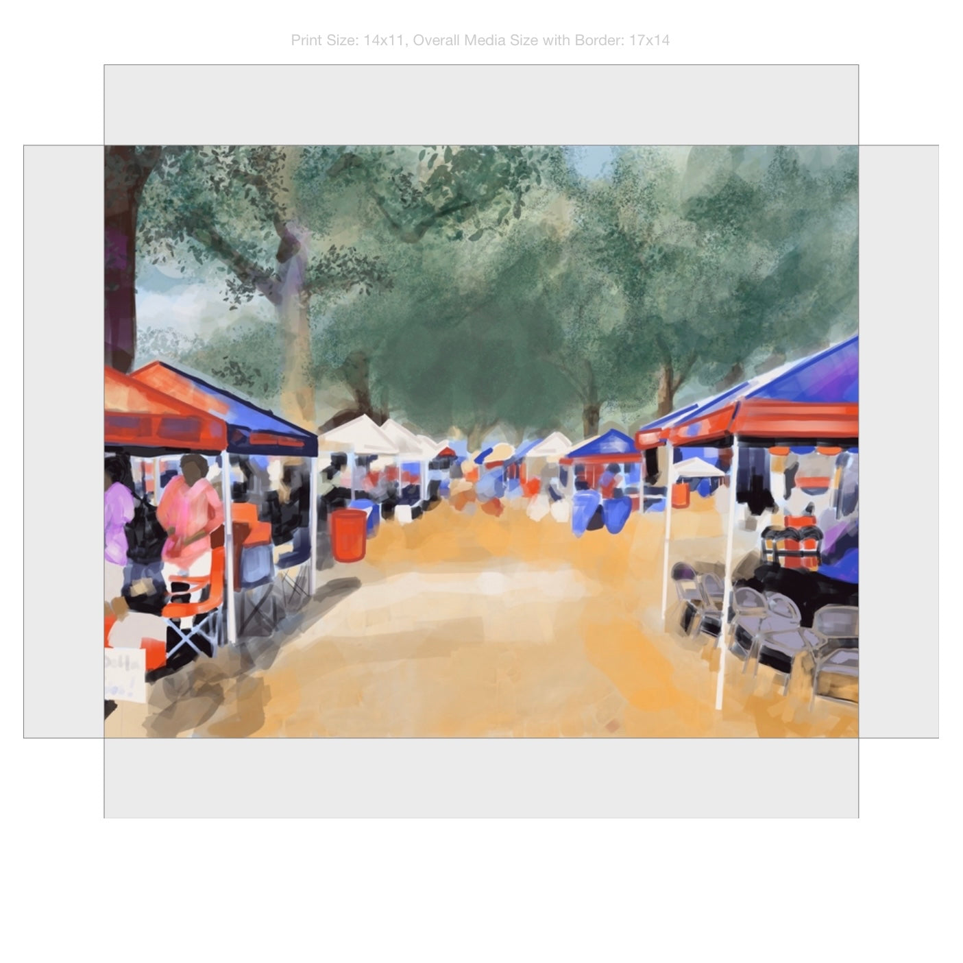 Tents in The Grove on Gallery Wrapped Canvas
