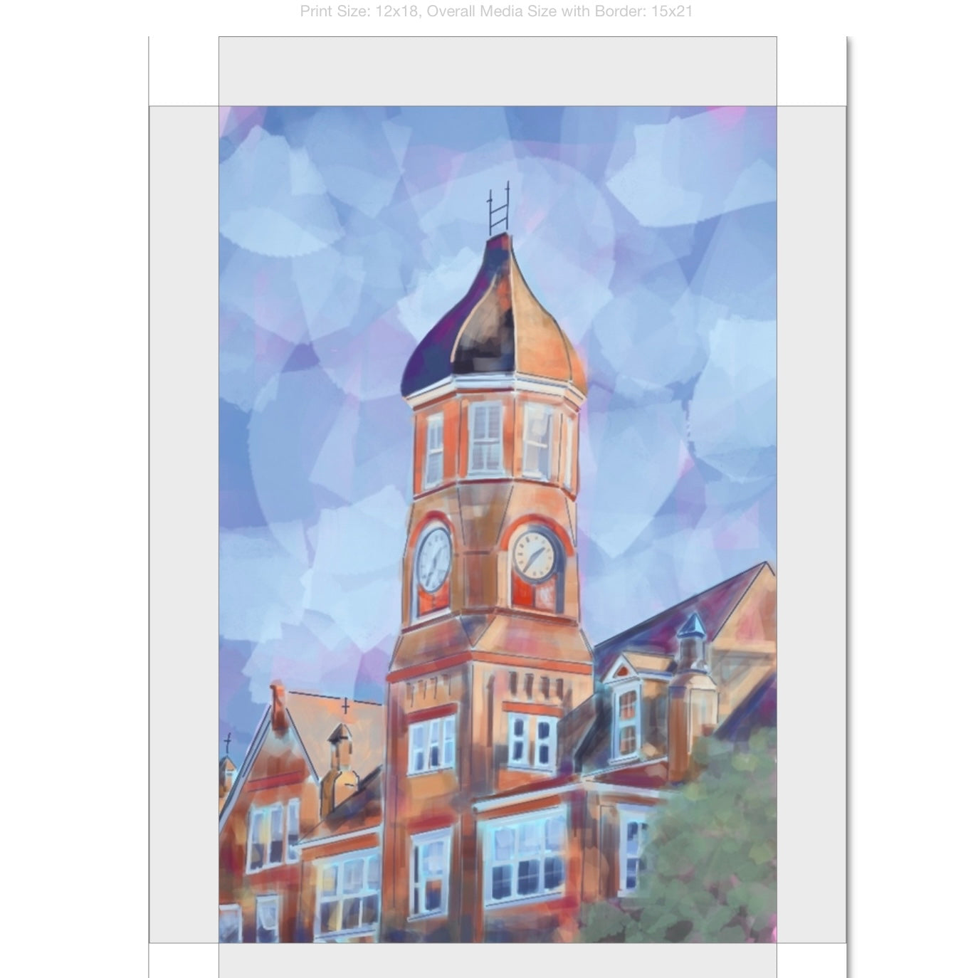 The W Giclee on Gallery Wrapped Canvas