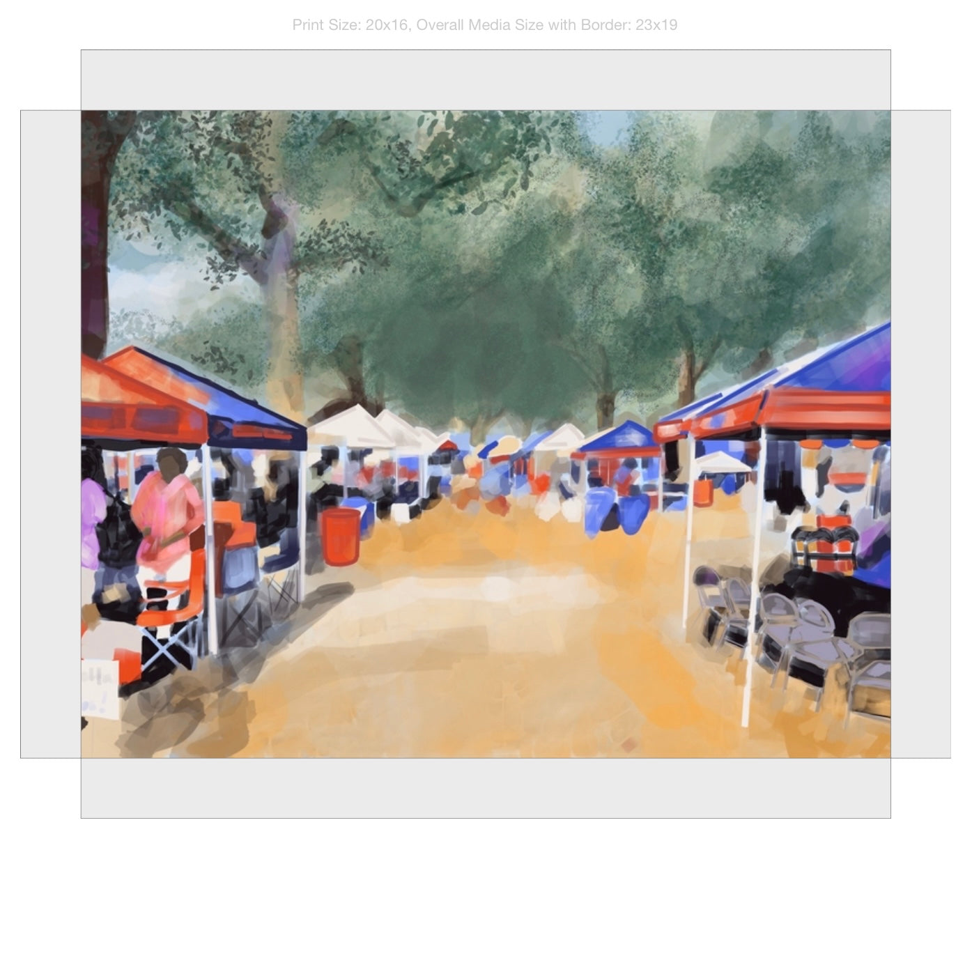 Tents in The Grove on Gallery Wrapped Canvas