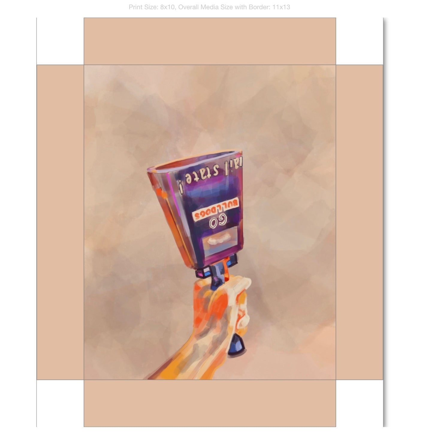 More Cowbell (Neutral) Giclee on Gallery Wrapped Canvas