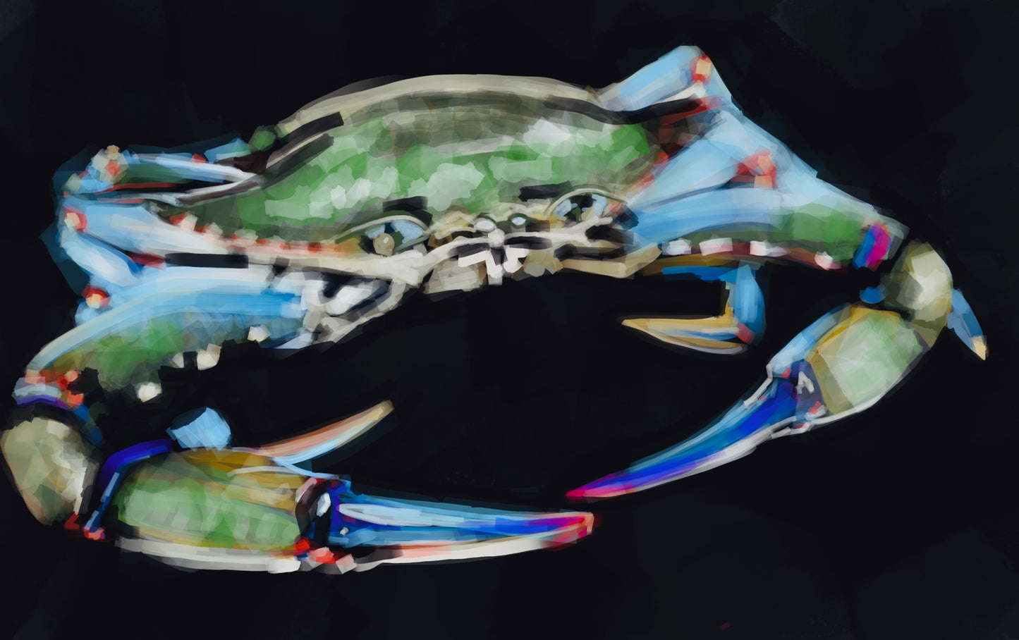 Colorful Crab on Premium Heavyweight Paperj