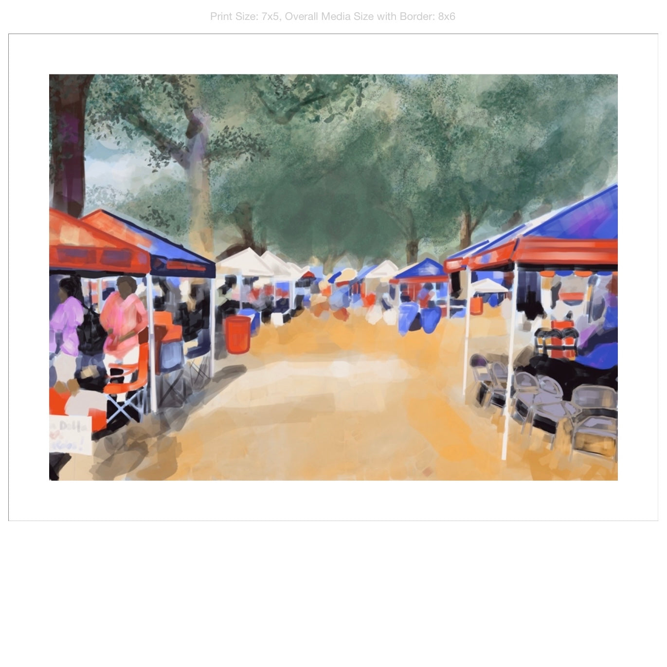 Tents in The Grove Giclee on Premium Heavyweight Paper