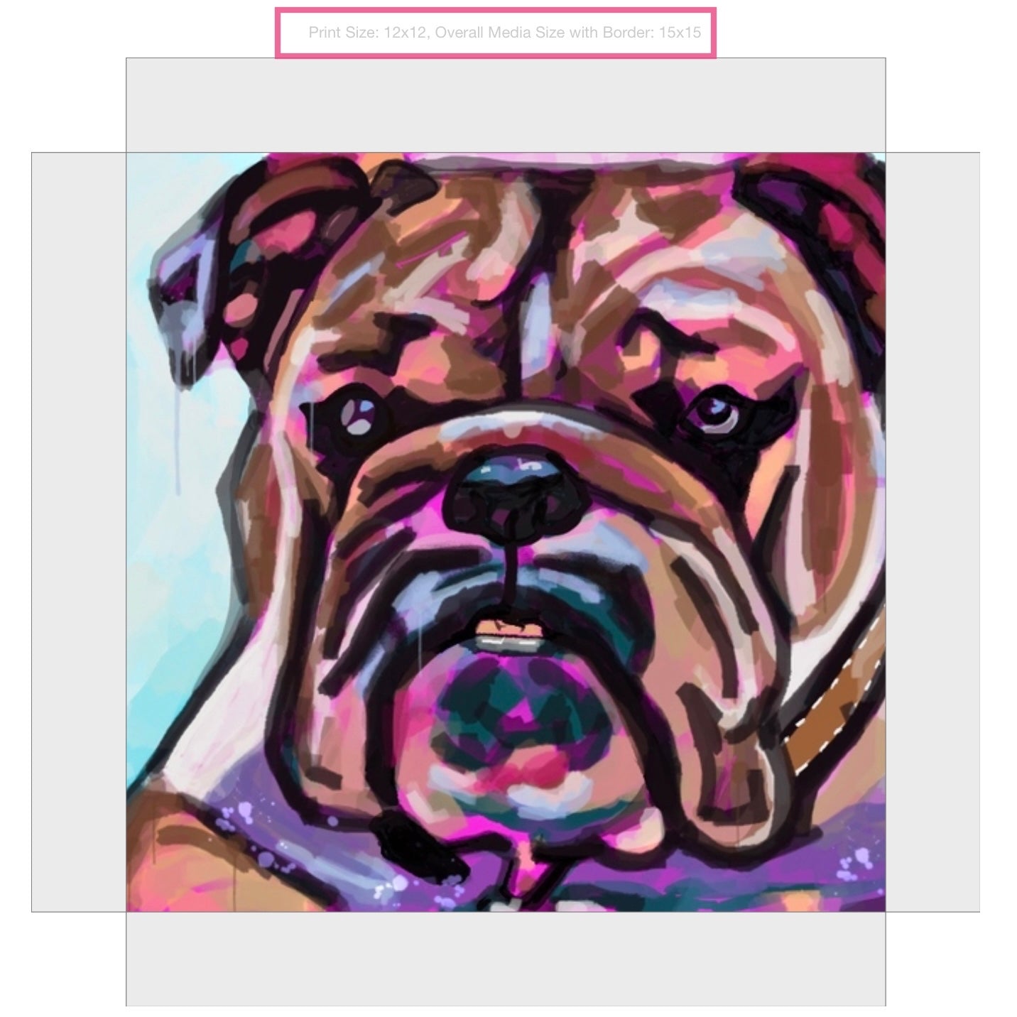 Bully Giclee on Gallery Wrapped Canvas