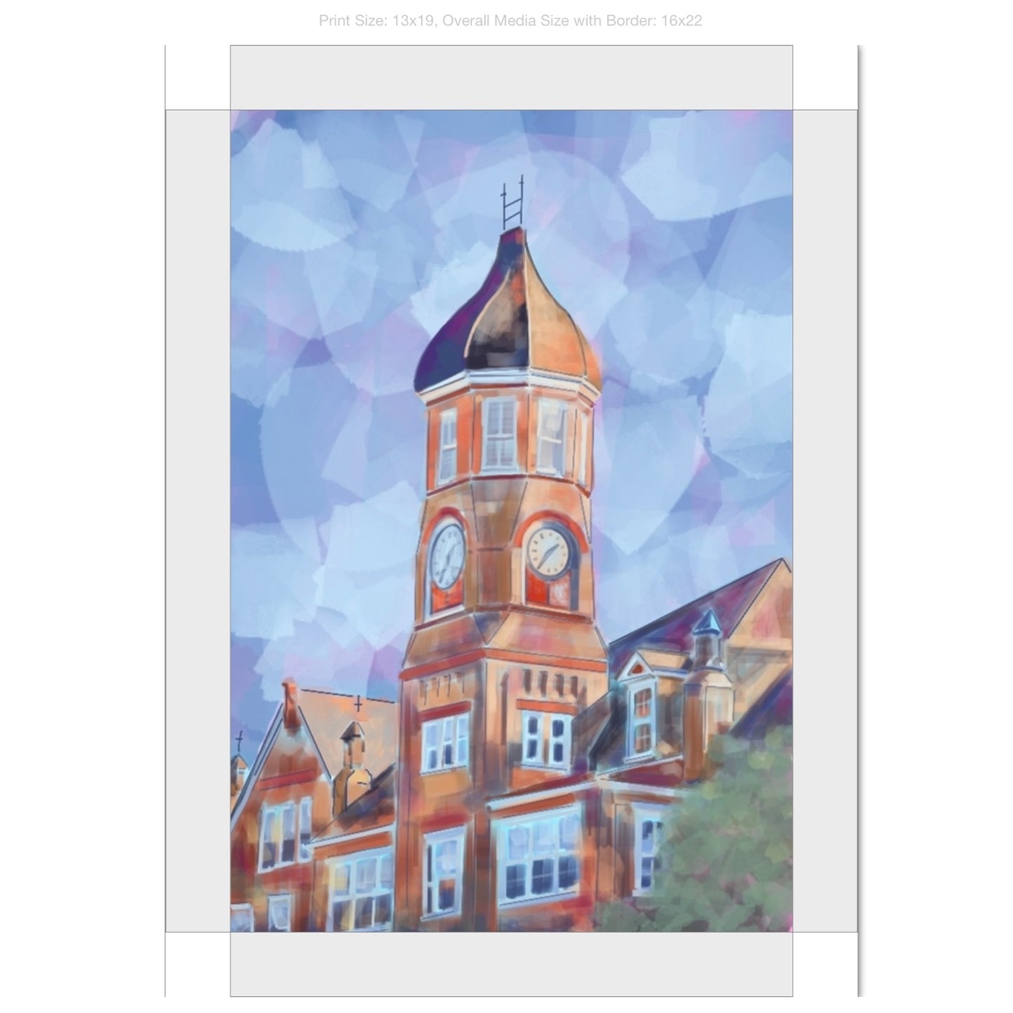 The W Giclee on Gallery Wrapped Canvas