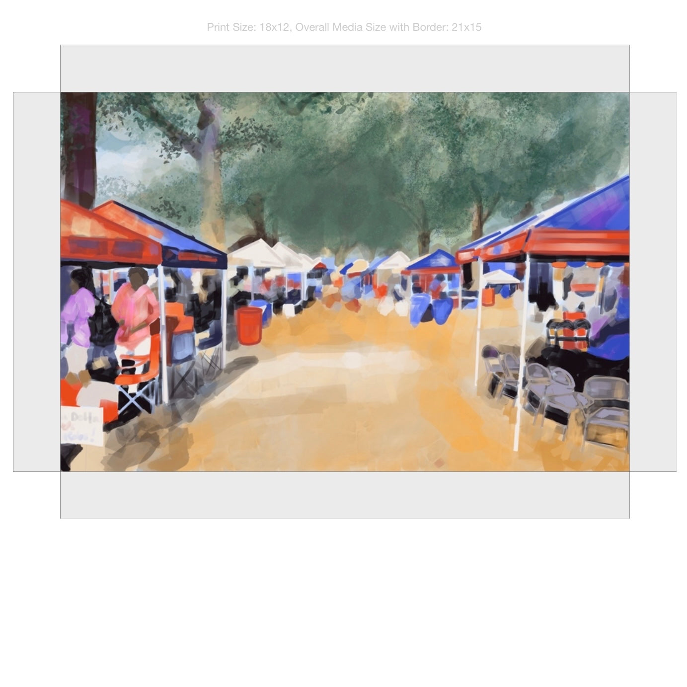 Tents in The Grove on Gallery Wrapped Canvas