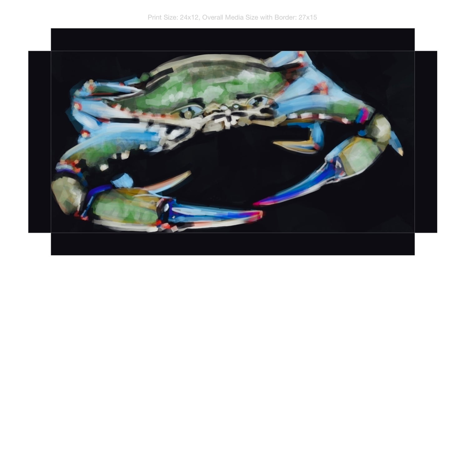 Colorful Crab on Gallery Wrapped Canvas