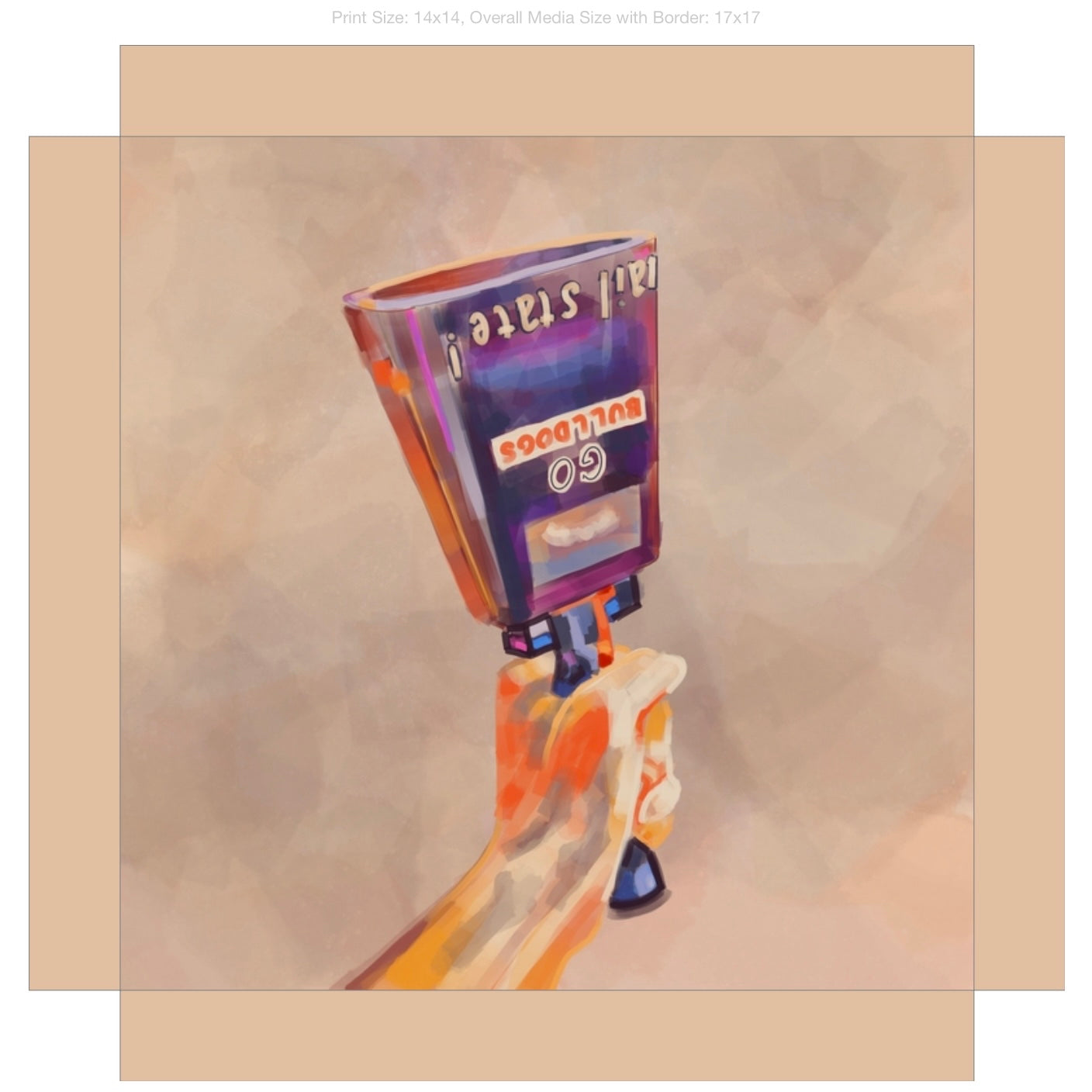 More Cowbell (Neutral) Giclee on Gallery Wrapped Canvas