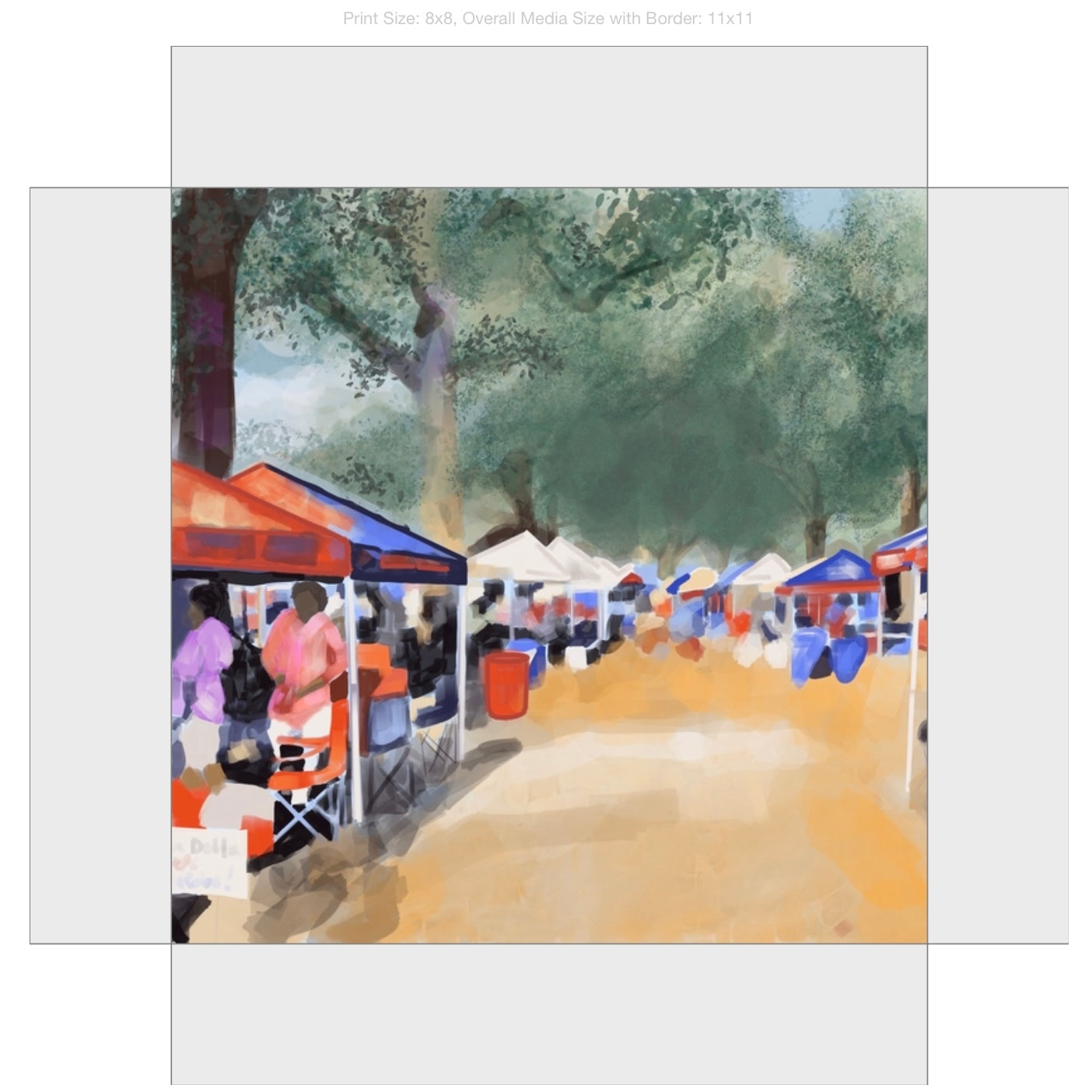 Tents in The Grove on Gallery Wrapped Canvas
