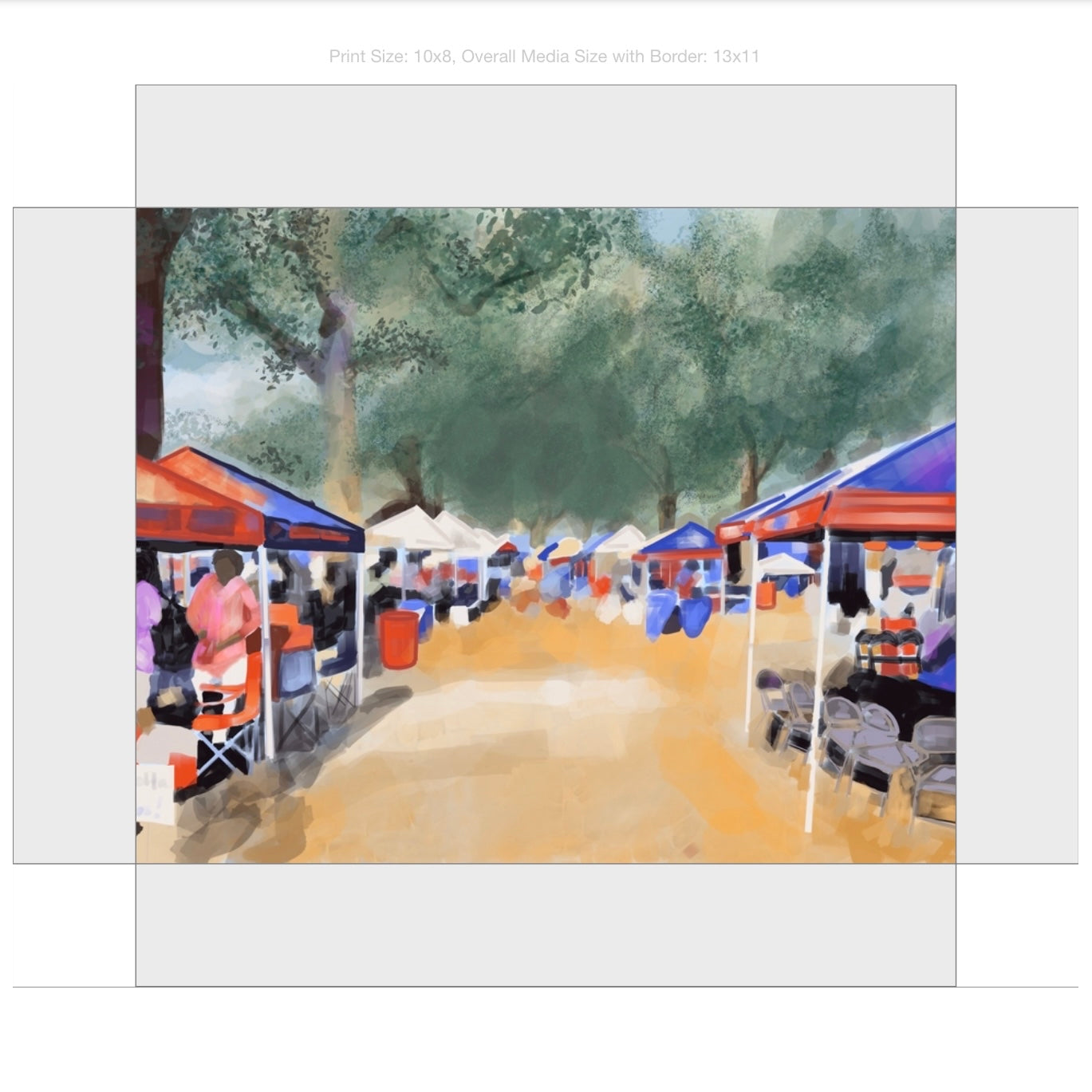 Tents in The Grove on Gallery Wrapped Canvas