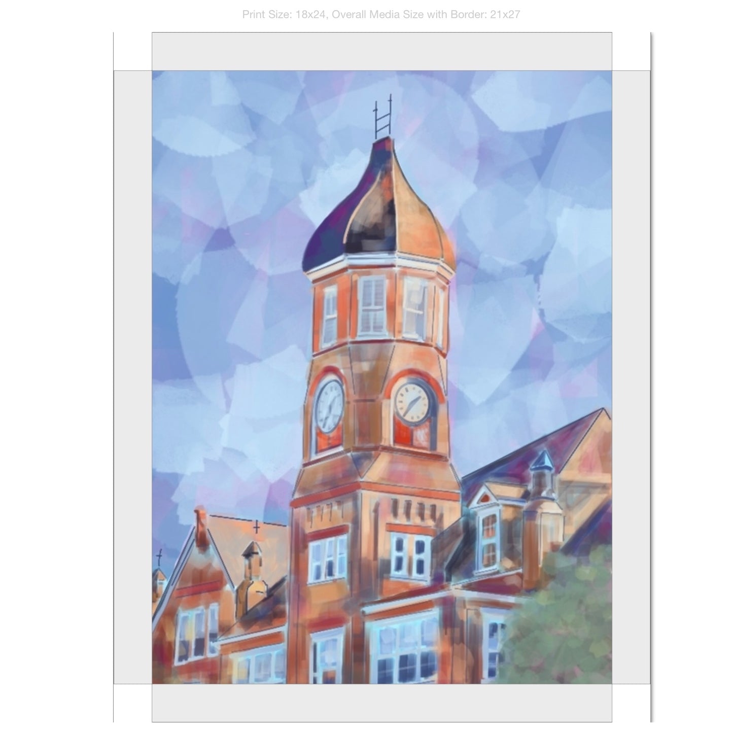 The W Giclee on Gallery Wrapped Canvas