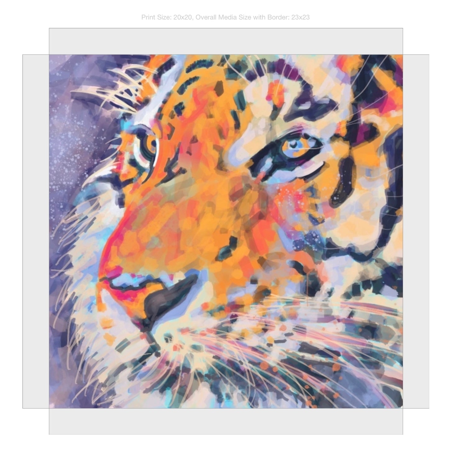 Tiger Giclee on Gallery Wrapped Canvas