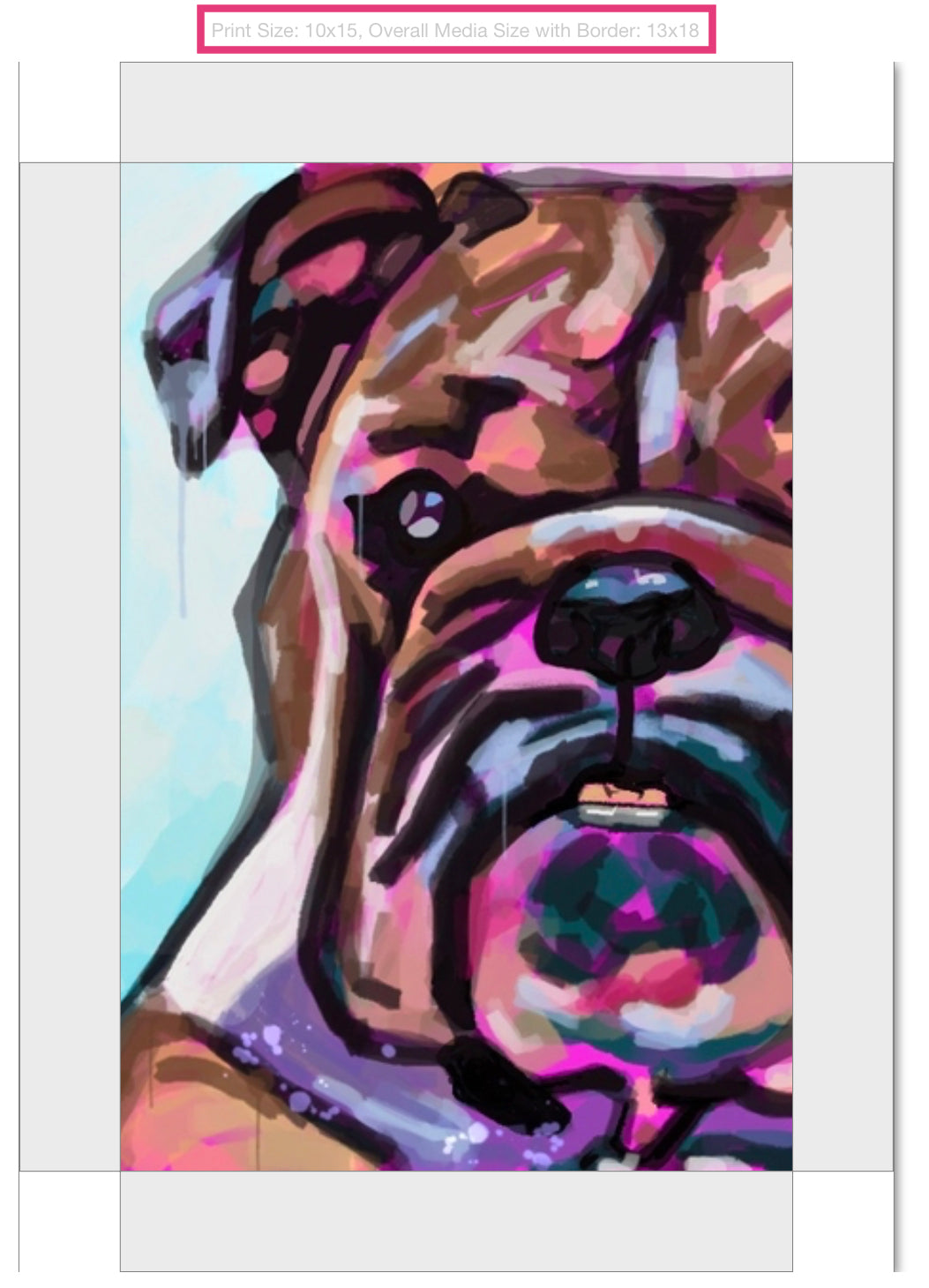 Bully Giclee on Gallery Wrapped Canvas