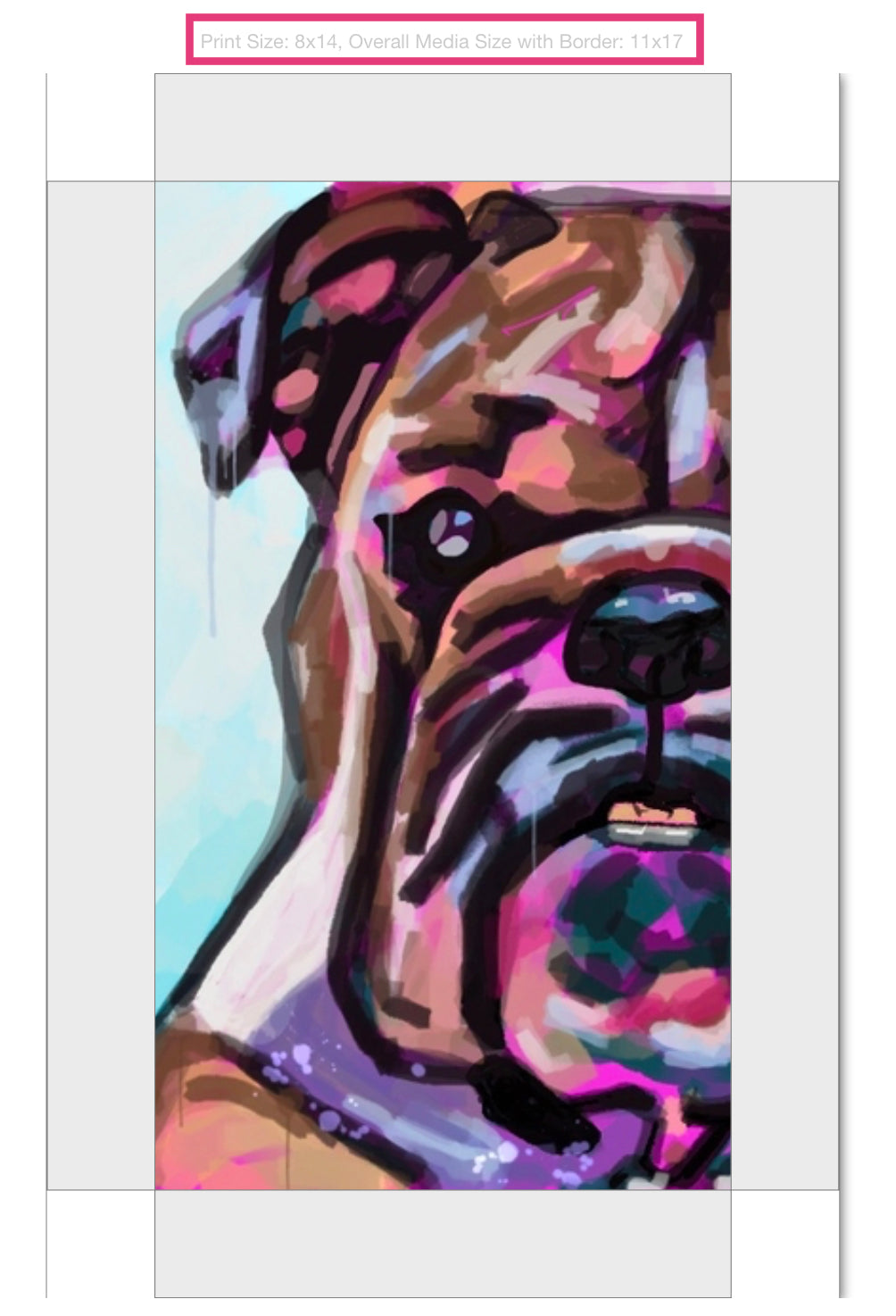 Bully Giclee on Gallery Wrapped Canvas