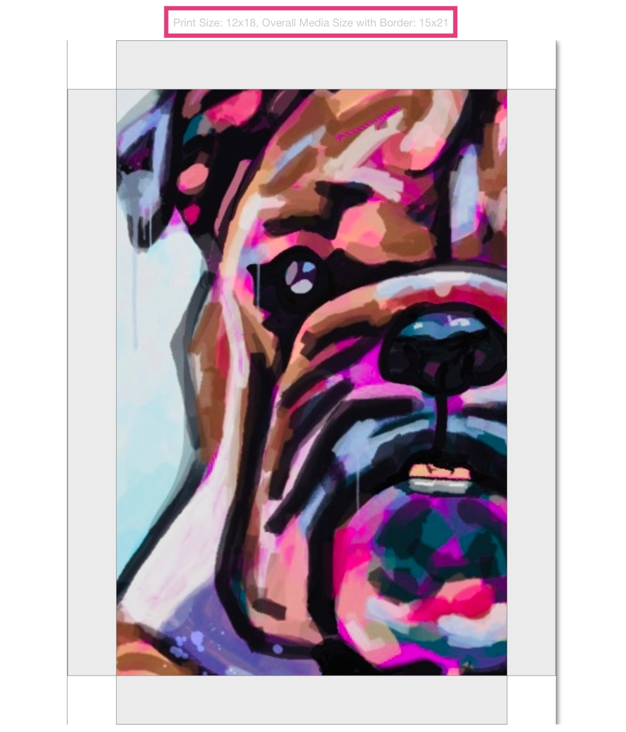 Bully Giclee on Gallery Wrapped Canvas