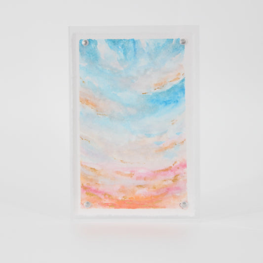 4” x 6” Acrylic Framed Watercolor Landscape