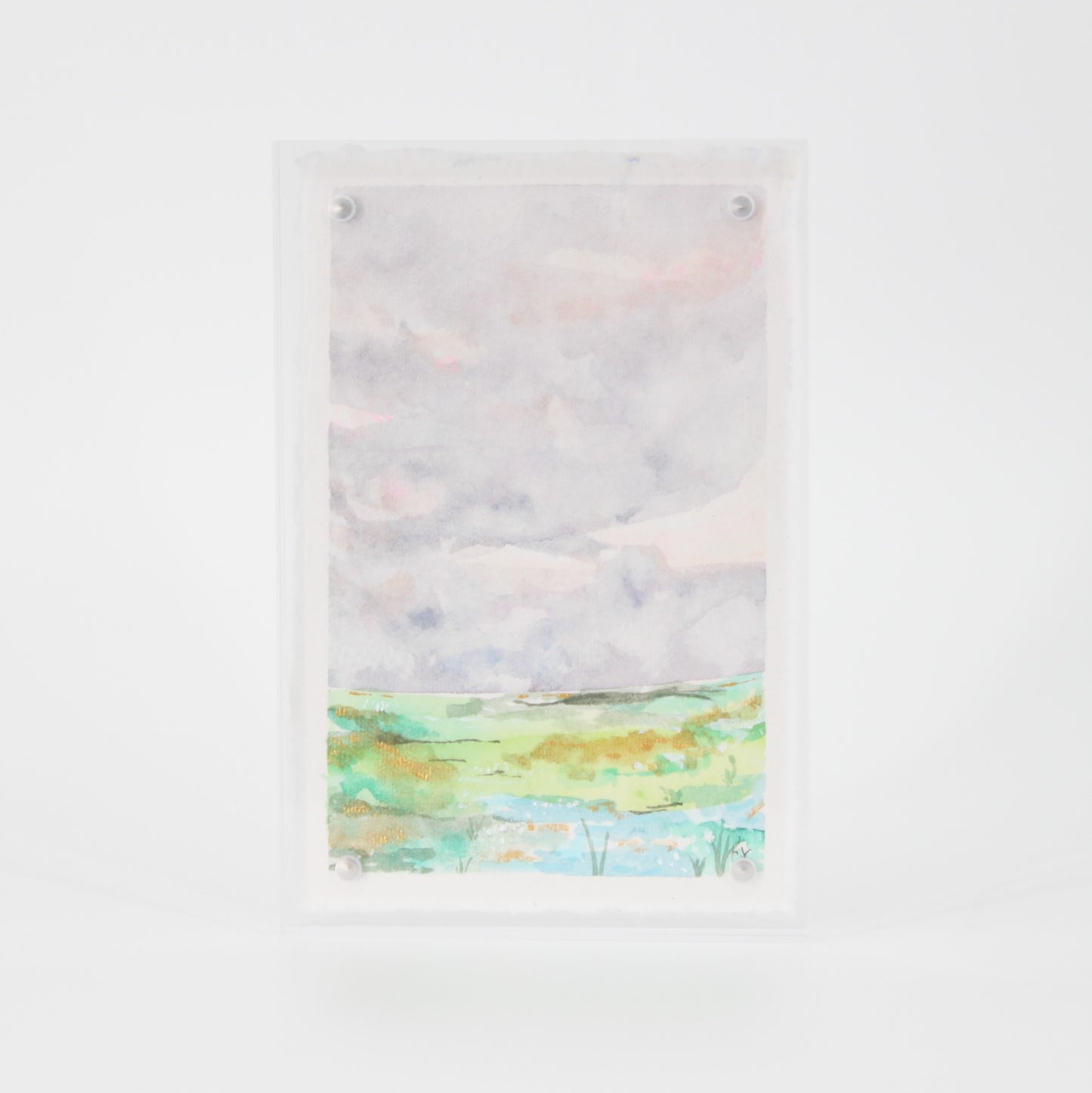4” x 6” Acrylic Framed Watercolor Landscape