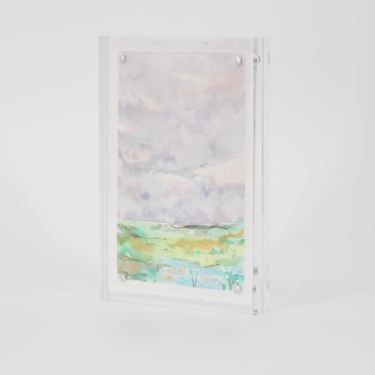 4” x 6” Acrylic Framed Watercolor Landscape