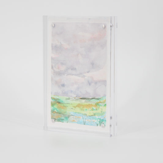 4” x 6” Acrylic Framed Watercolor Landscape