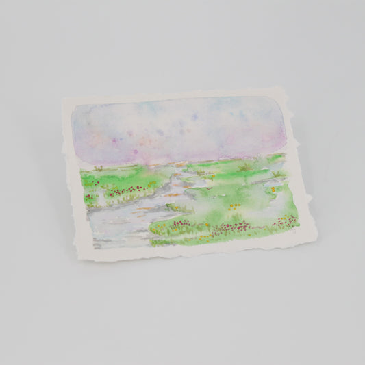 Watercolor Landscape on Paper