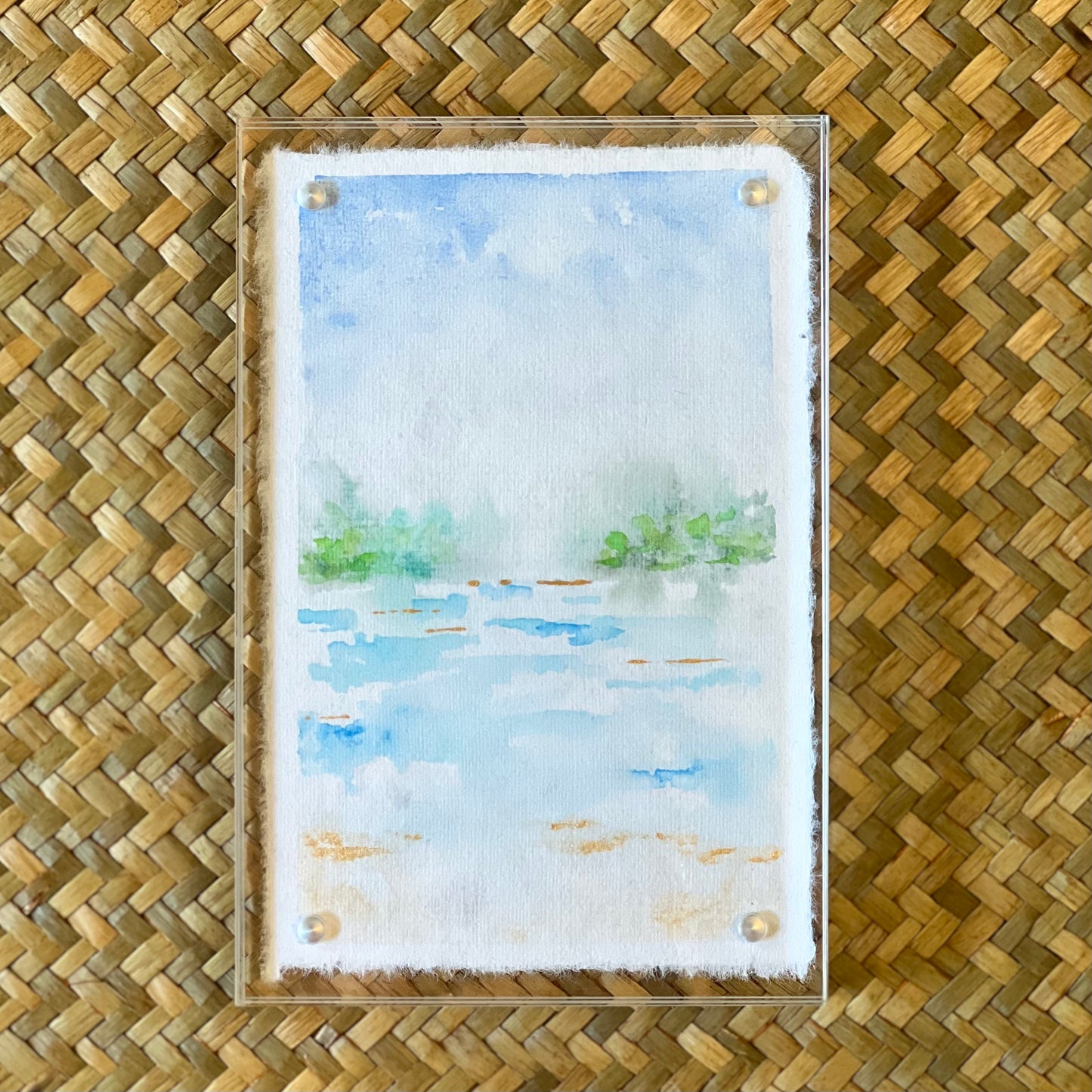 4” x 6” Acrylic Framed Watercolor Landscape