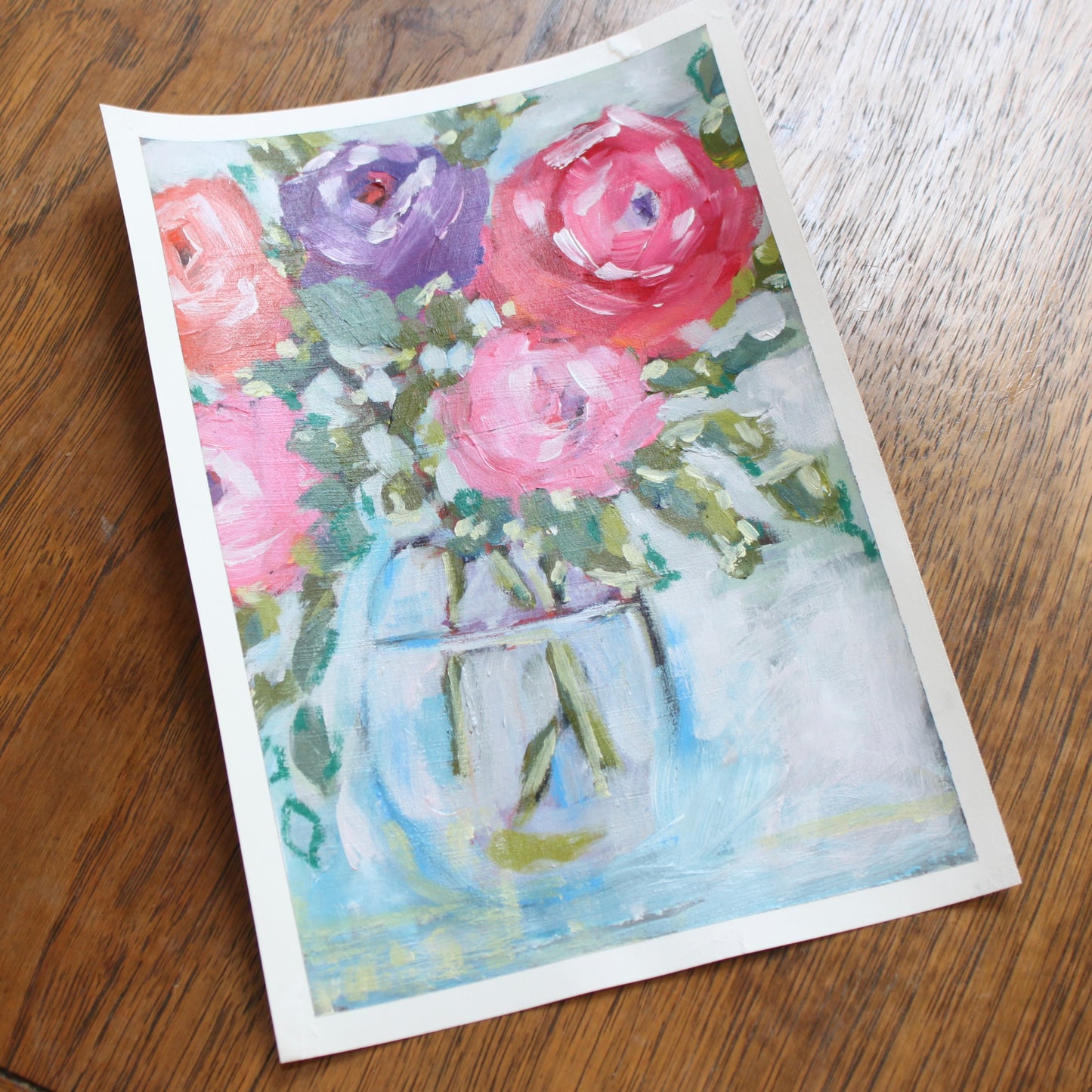 Colorful Roses on paper