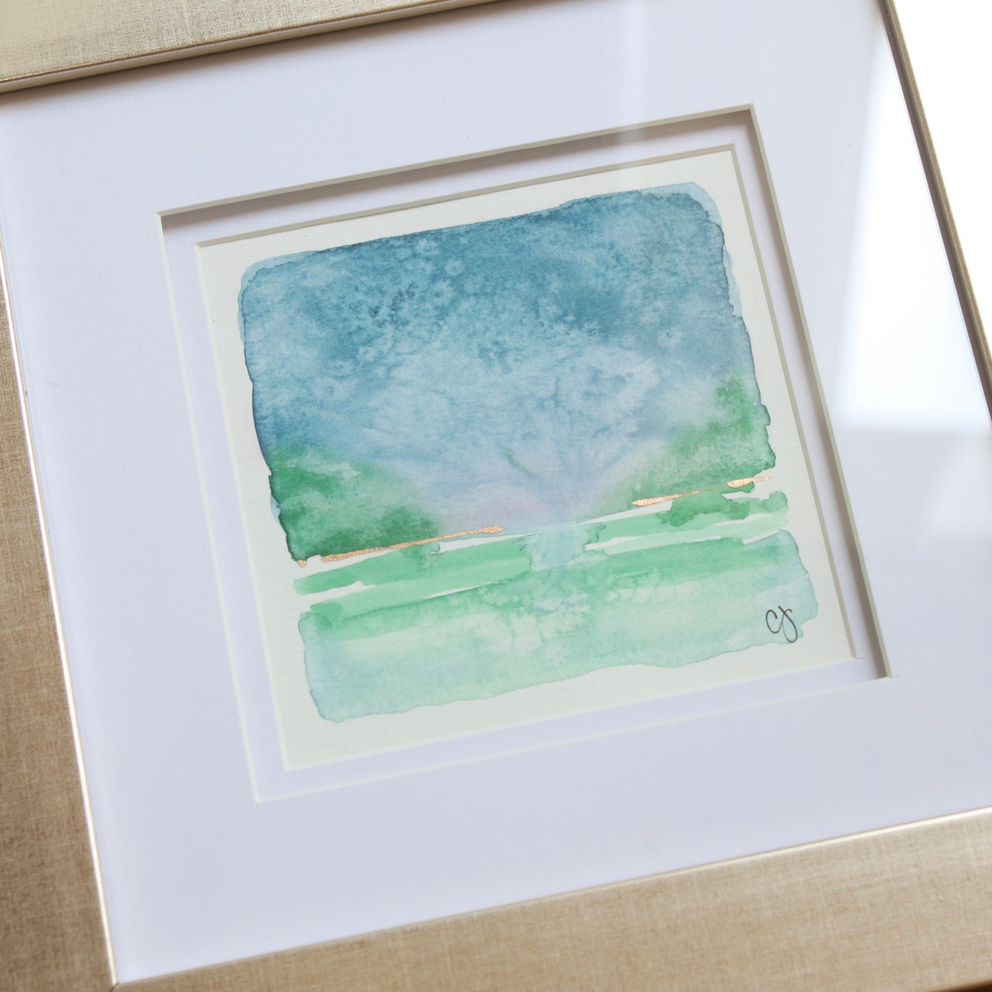 Framed Watercolor Landscape