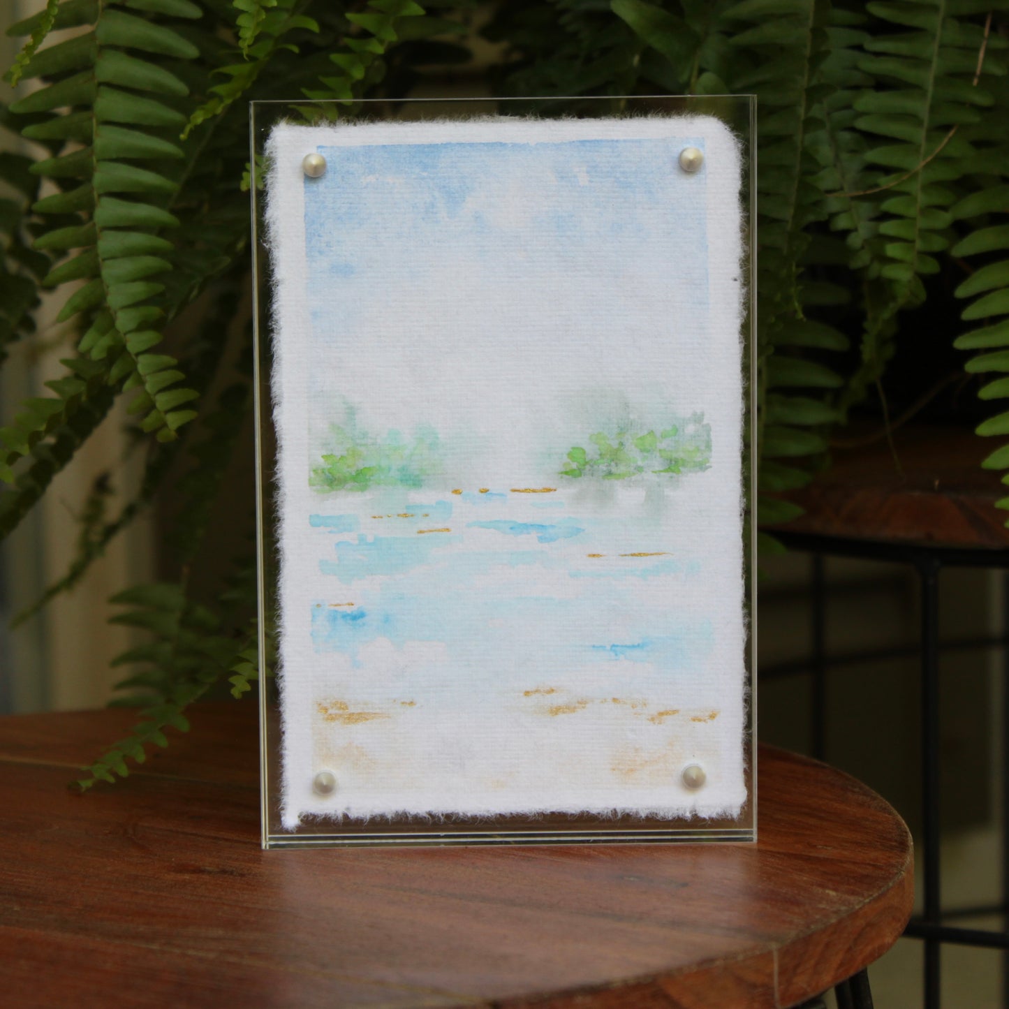 4” x 6” Acrylic Framed Watercolor Landscape