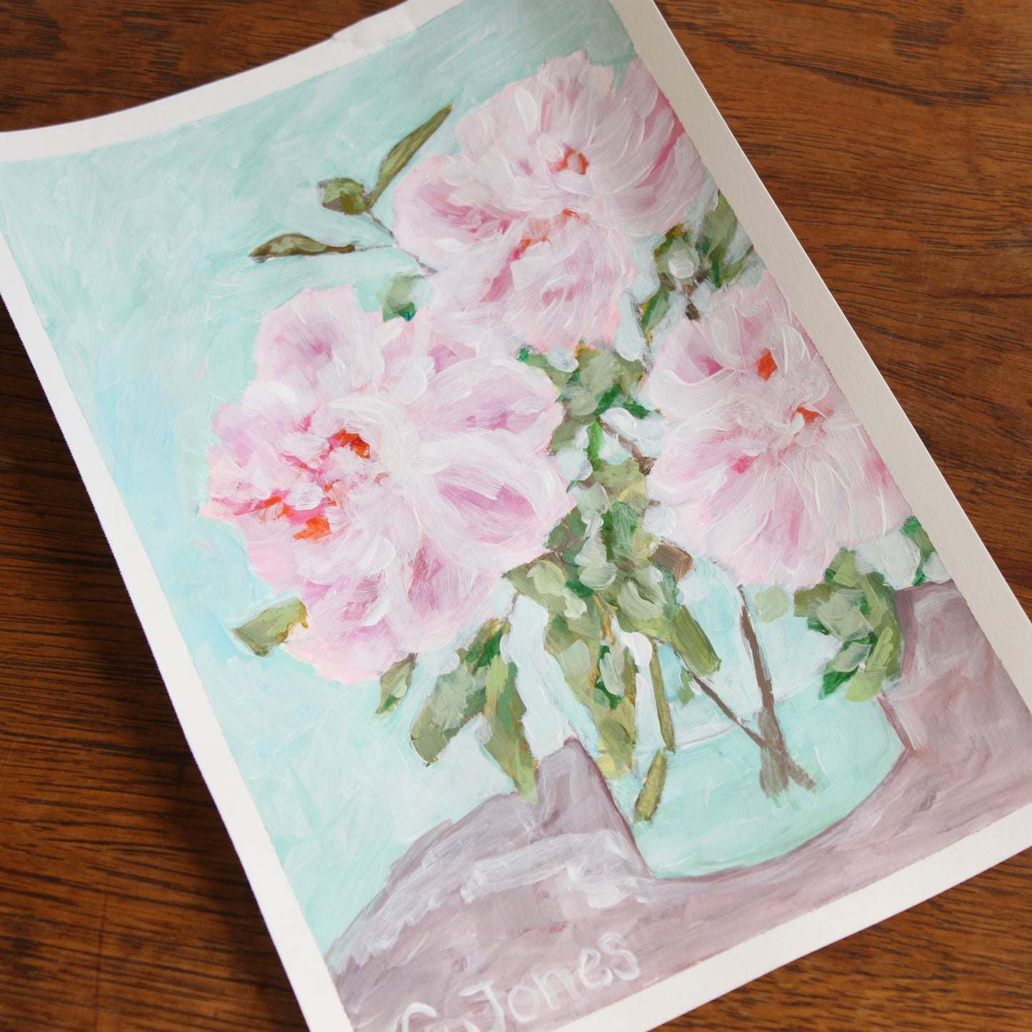 Pink Trio on paper