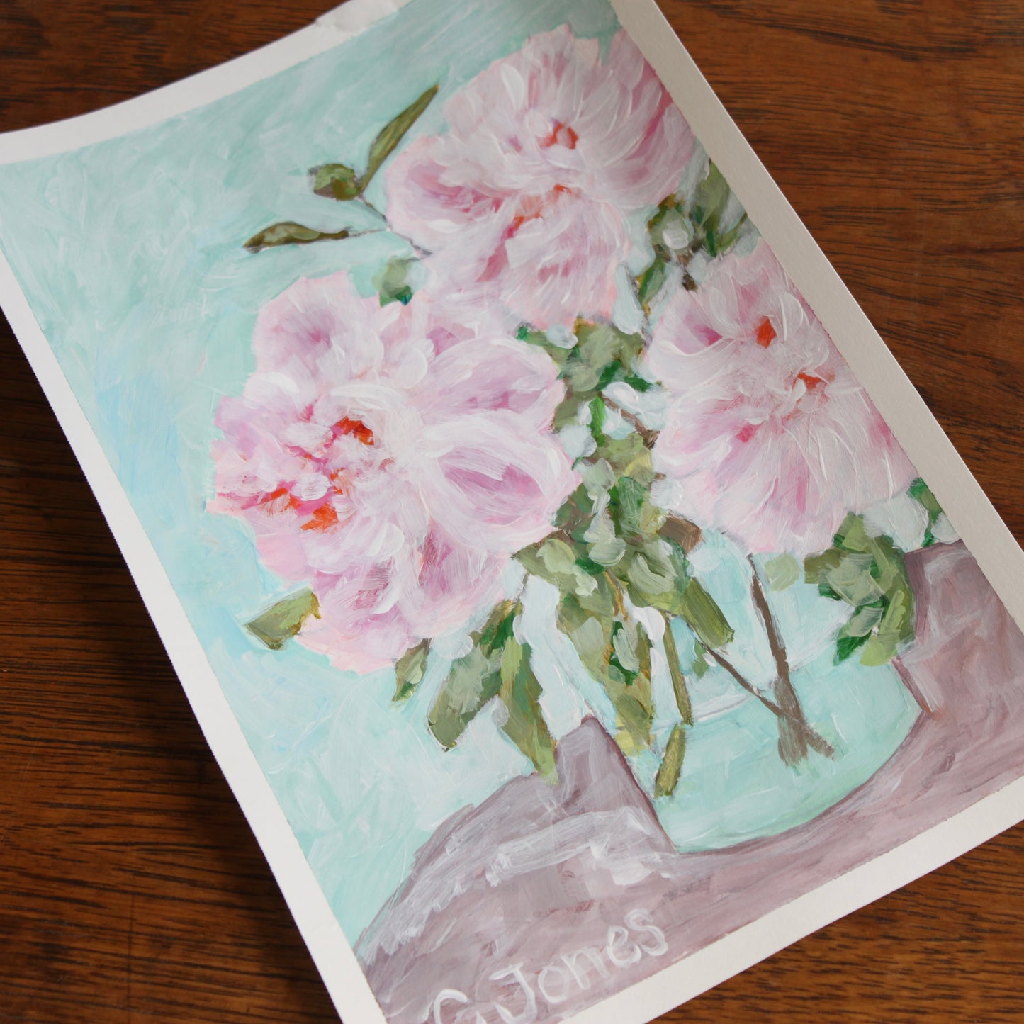 Pink Trio on paper