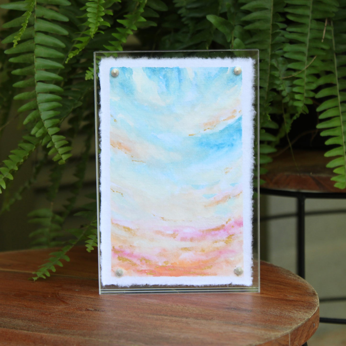 4” x 6” Acrylic Framed Watercolor Landscape