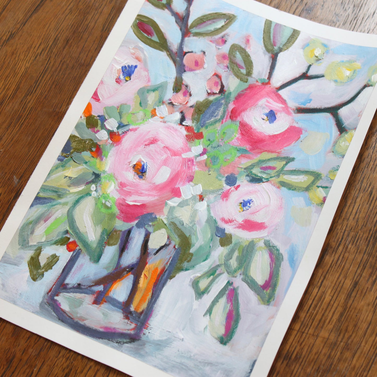 Abstract Floral on paper