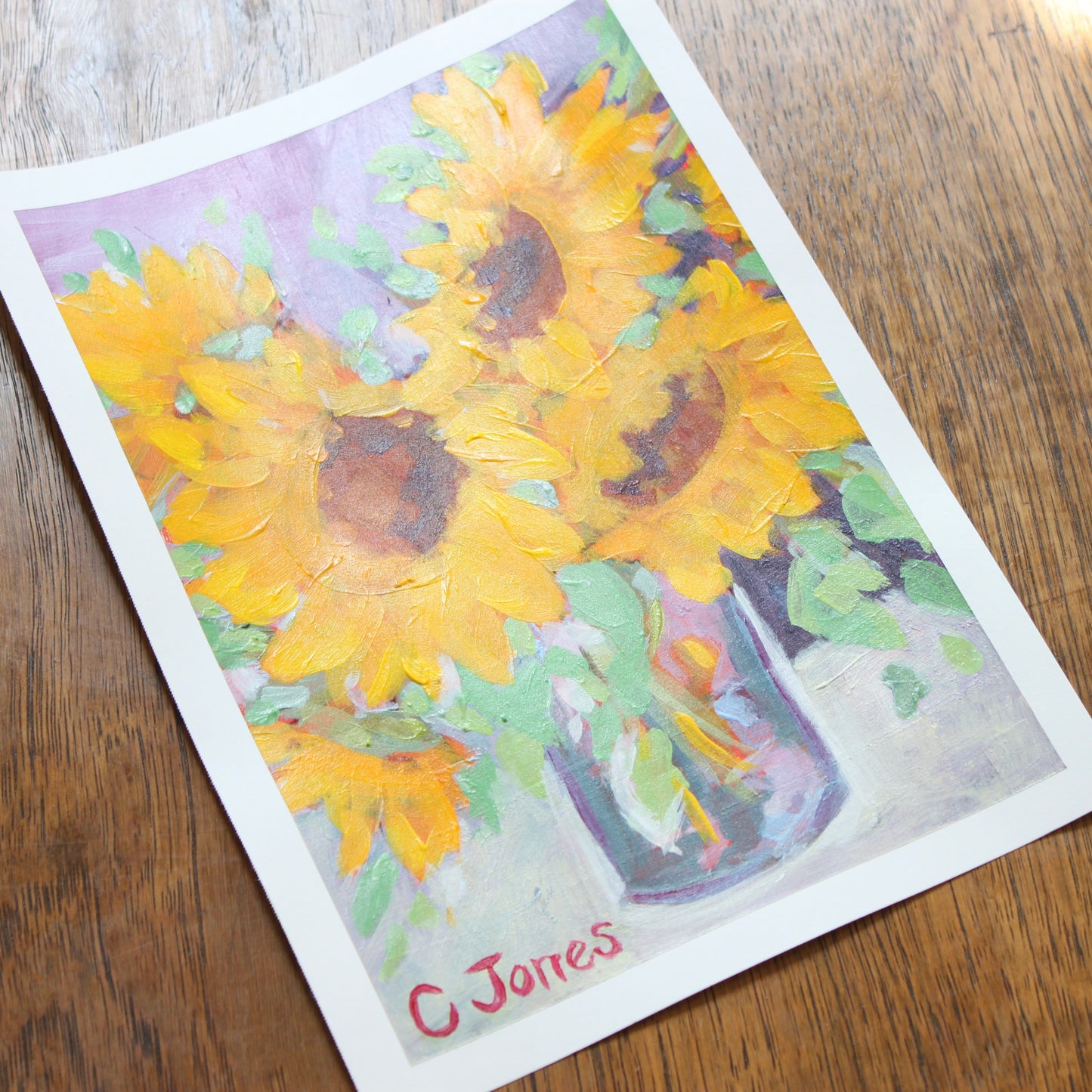 Sunflowers on paper
