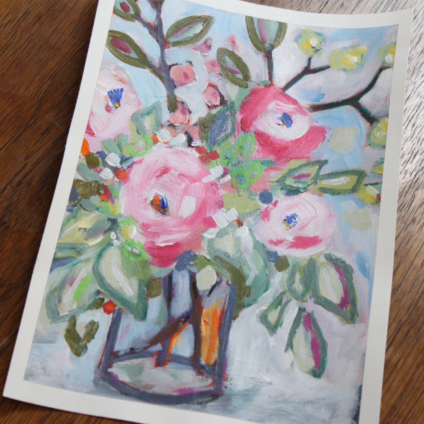 Abstract Floral on paper