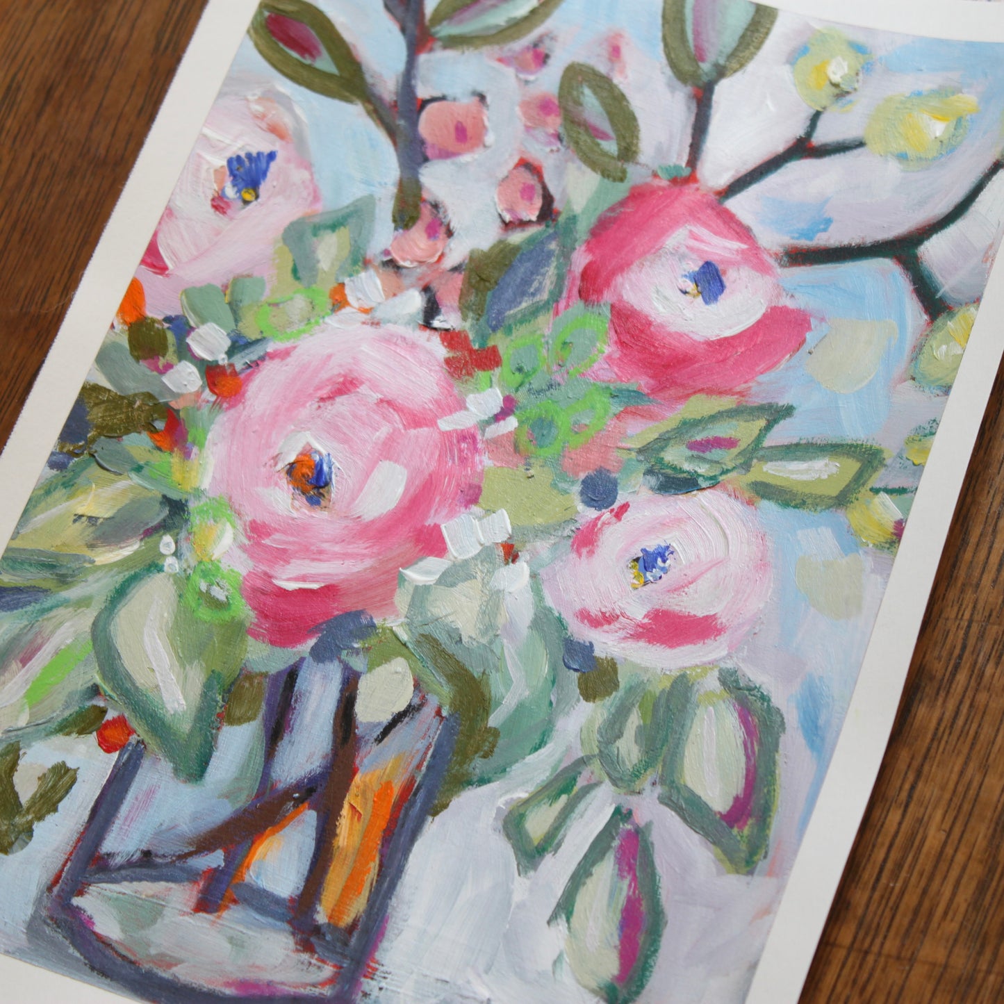 Abstract Floral on paper