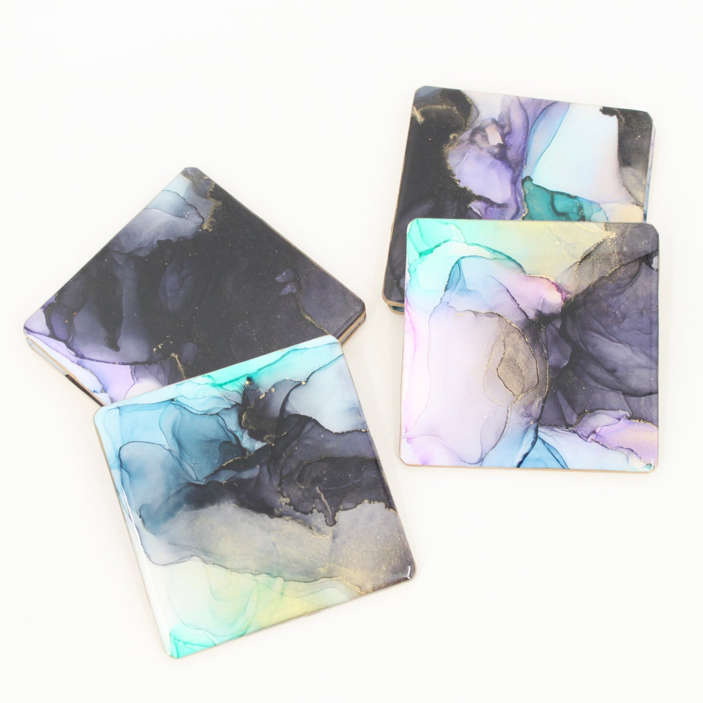 Dramatic 6 piece coaster set
