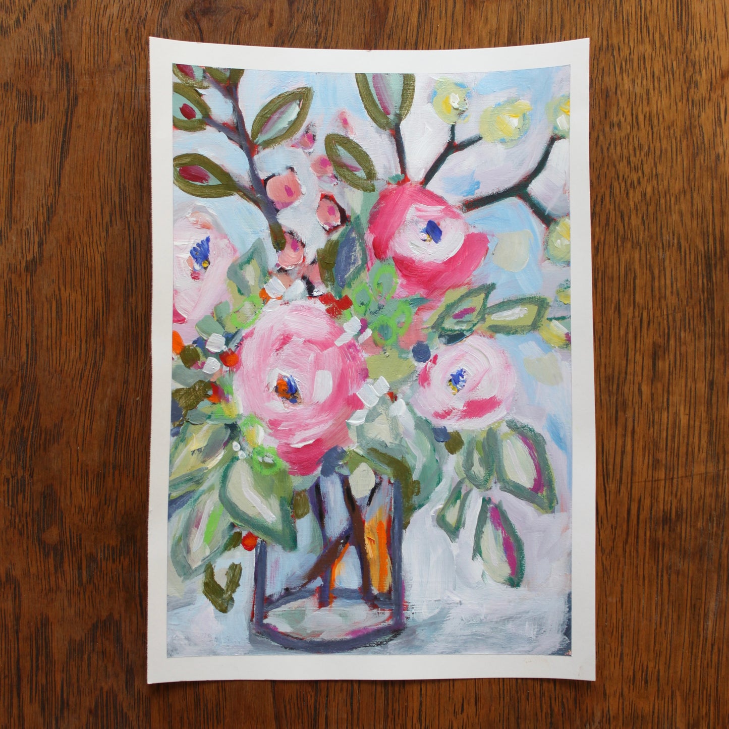 Abstract Floral on paper