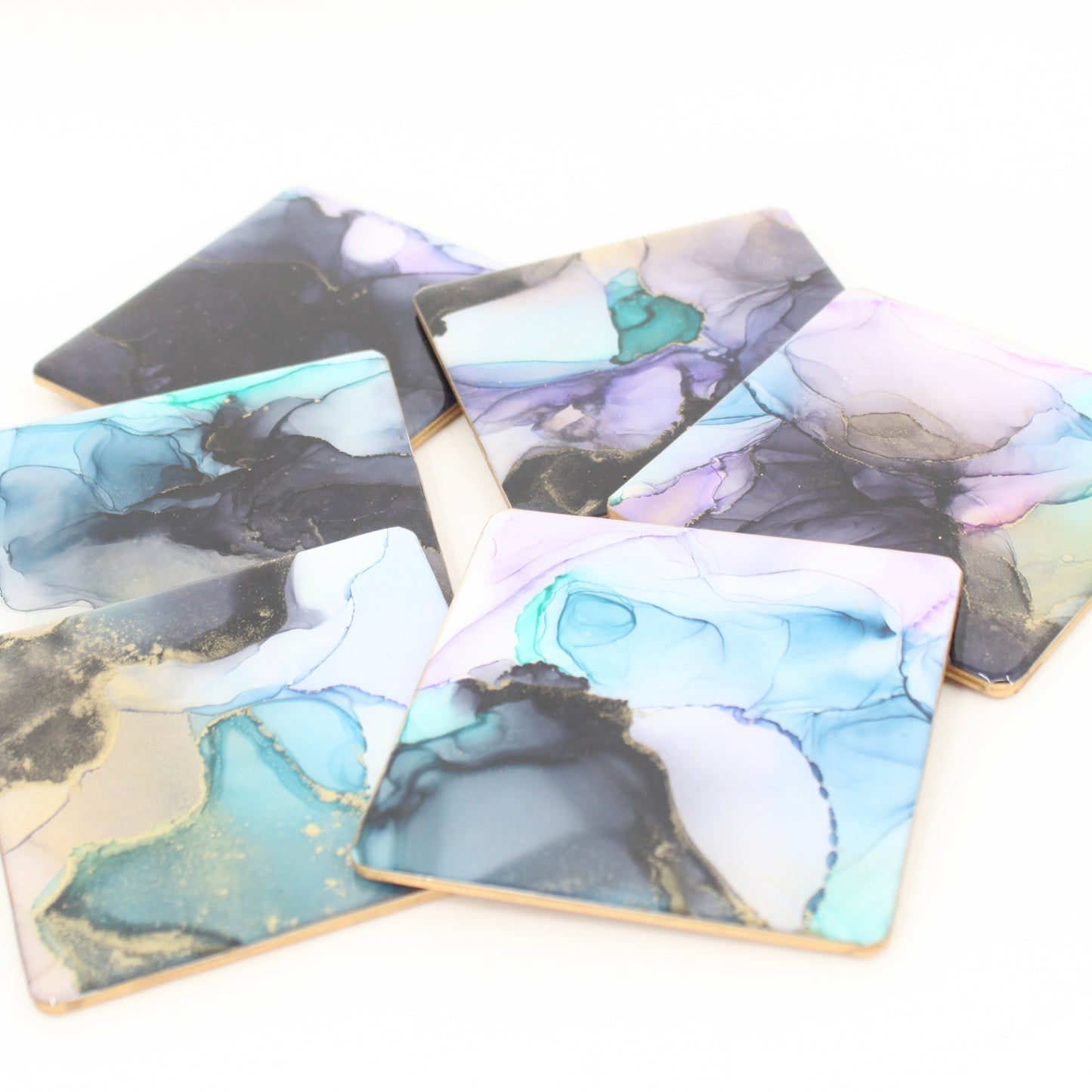 Dramatic 6 piece coaster set