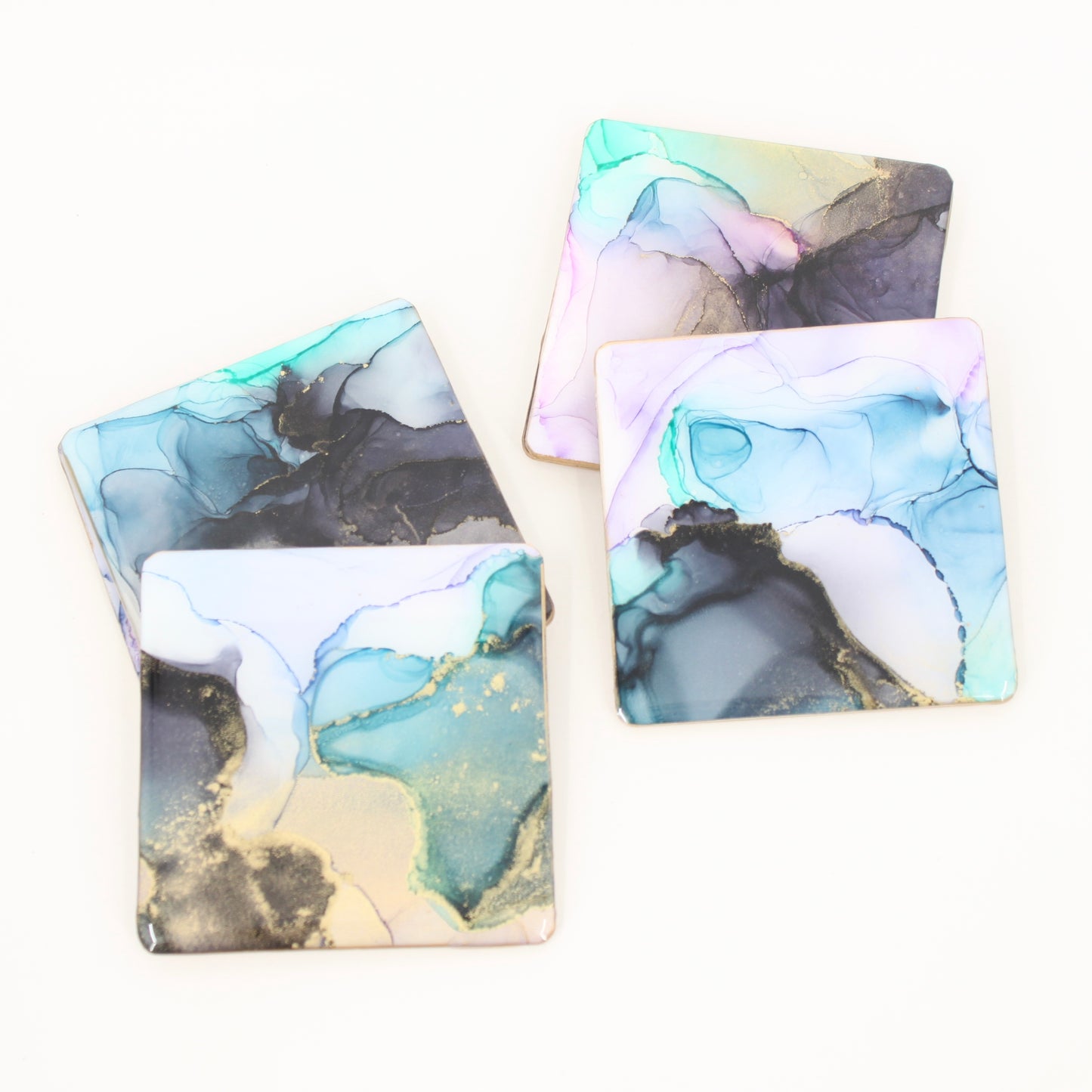 Dramatic 6 piece coaster set