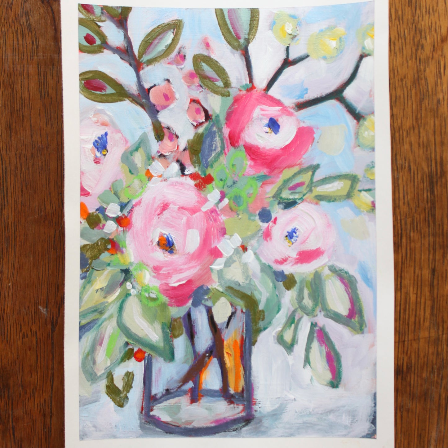 Abstract Floral on paper