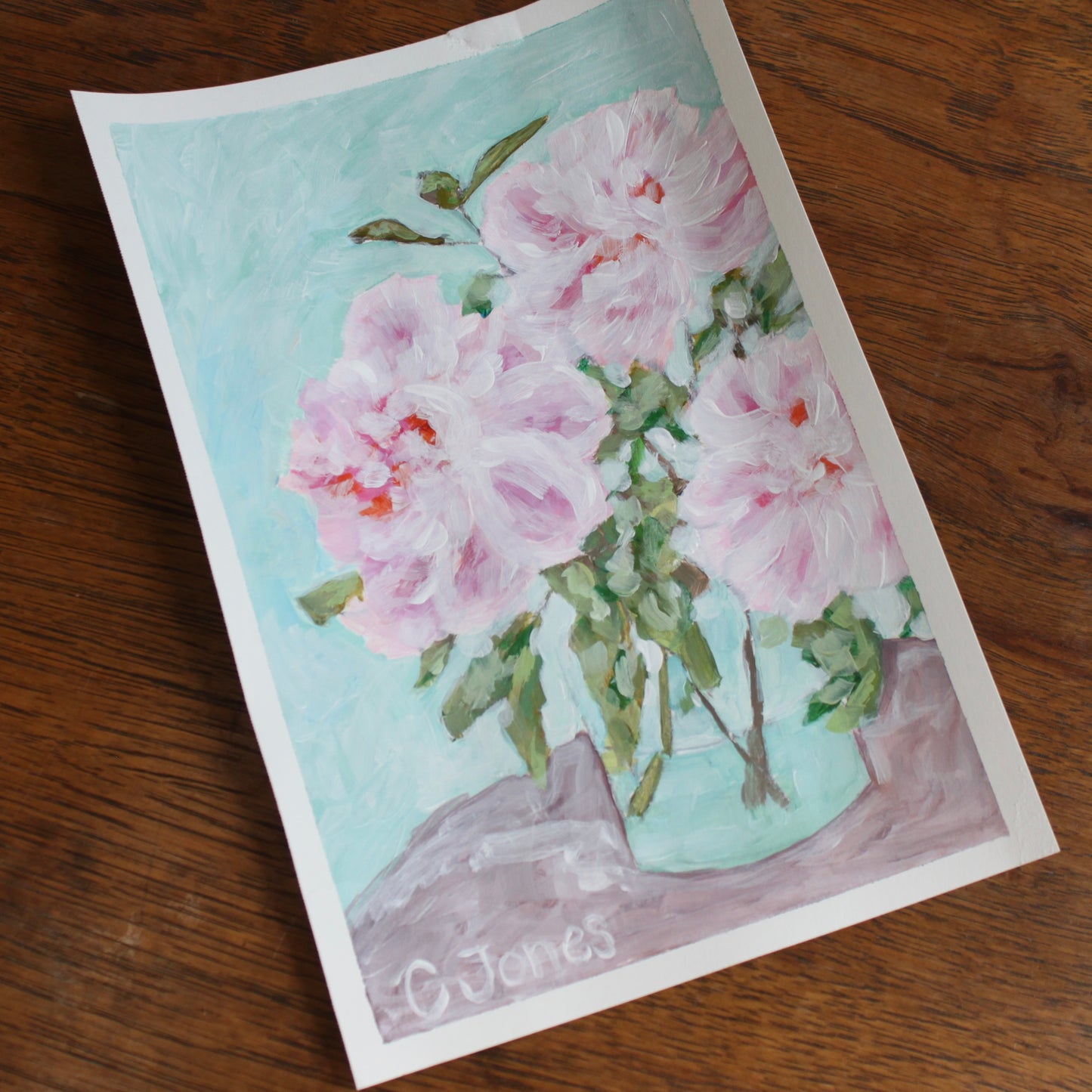 Pink Trio on paper