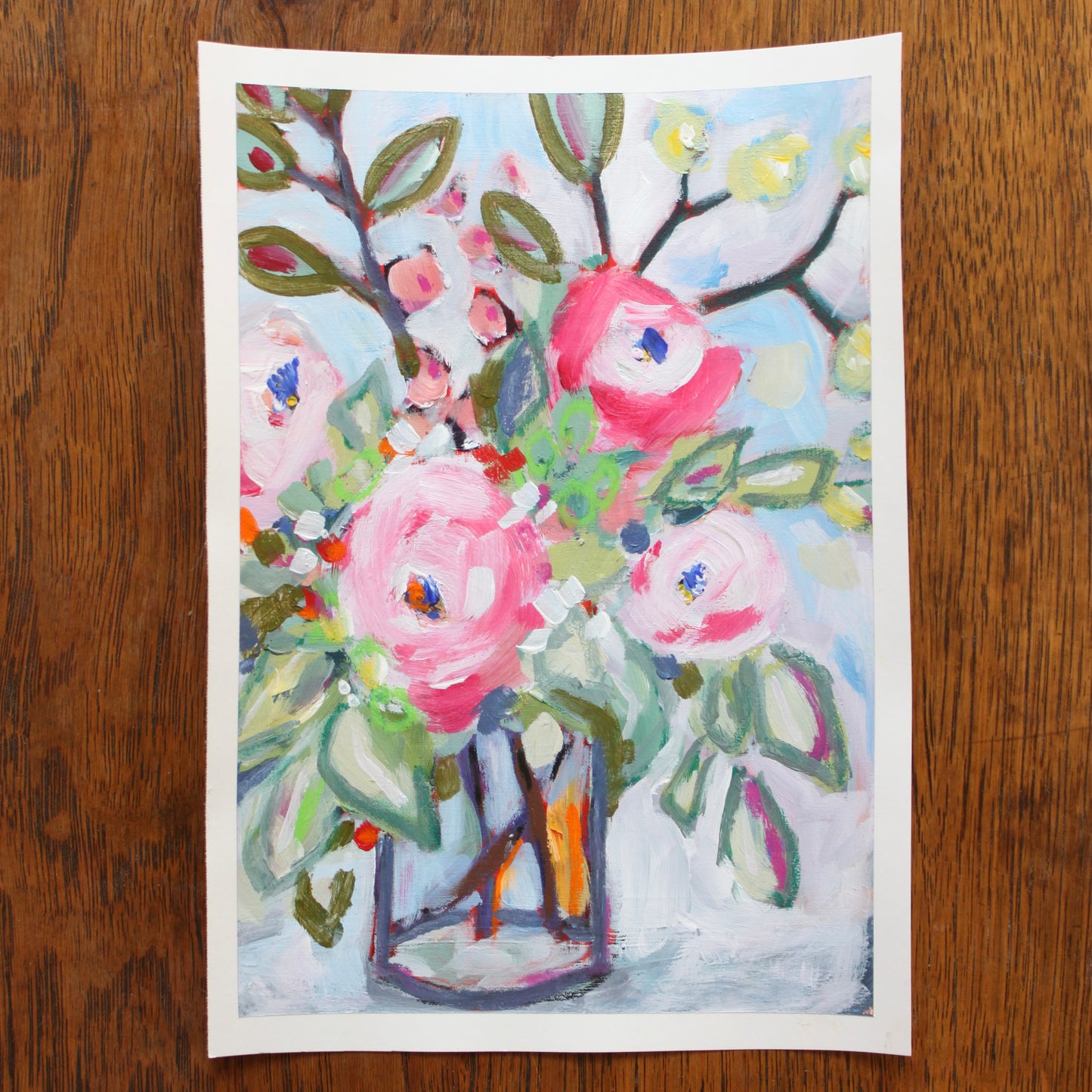 Abstract Floral on paper
