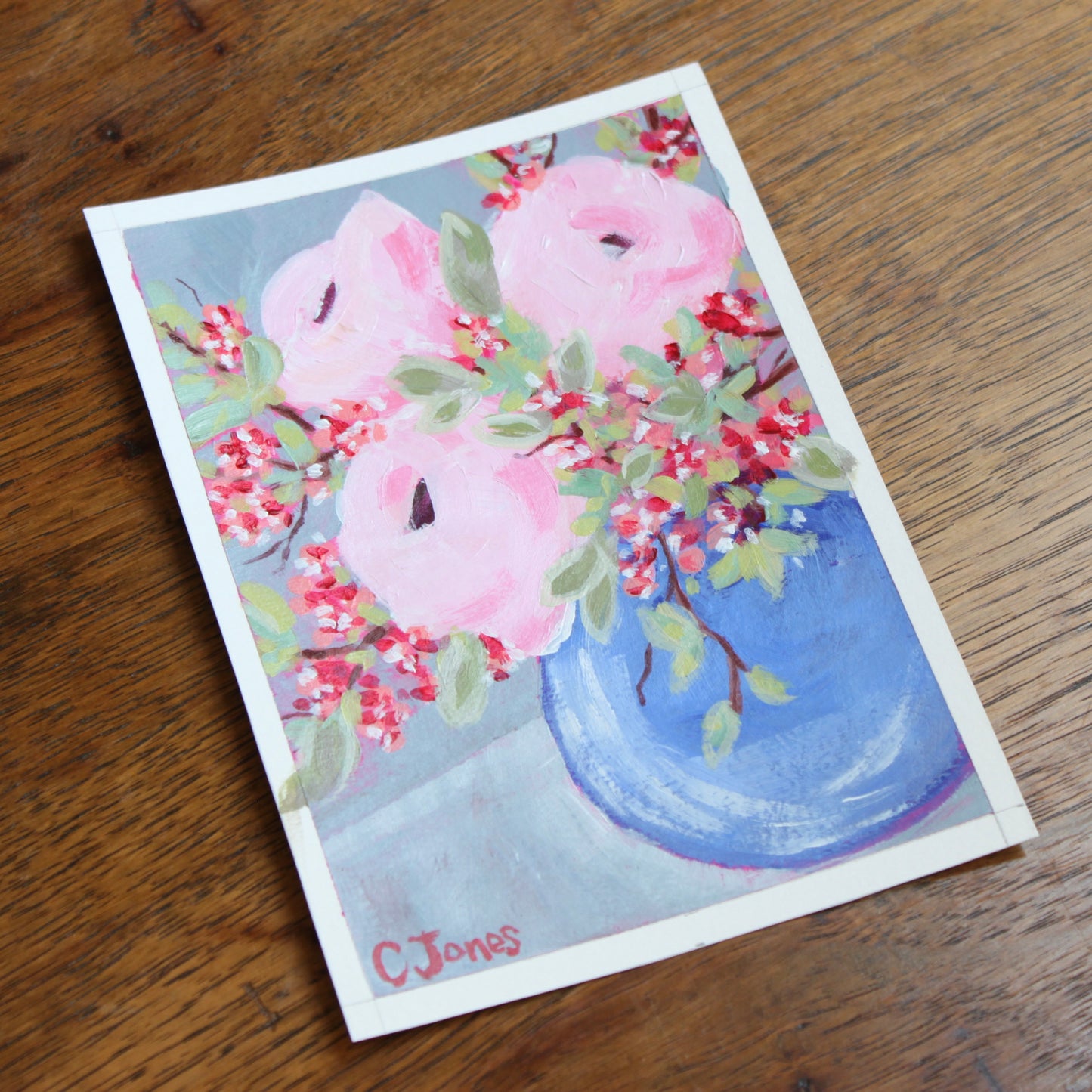Peonies on paper