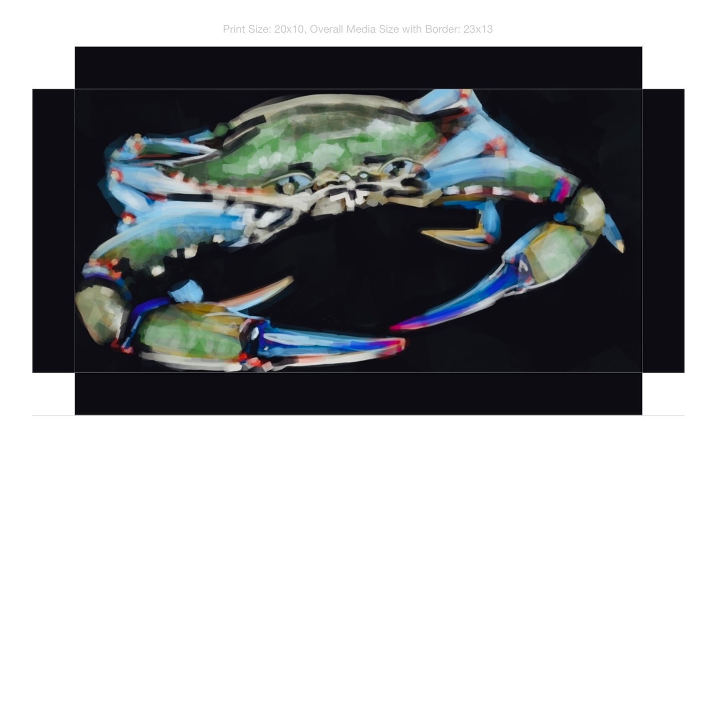Colorful Crab on Gallery Wrapped Canvas